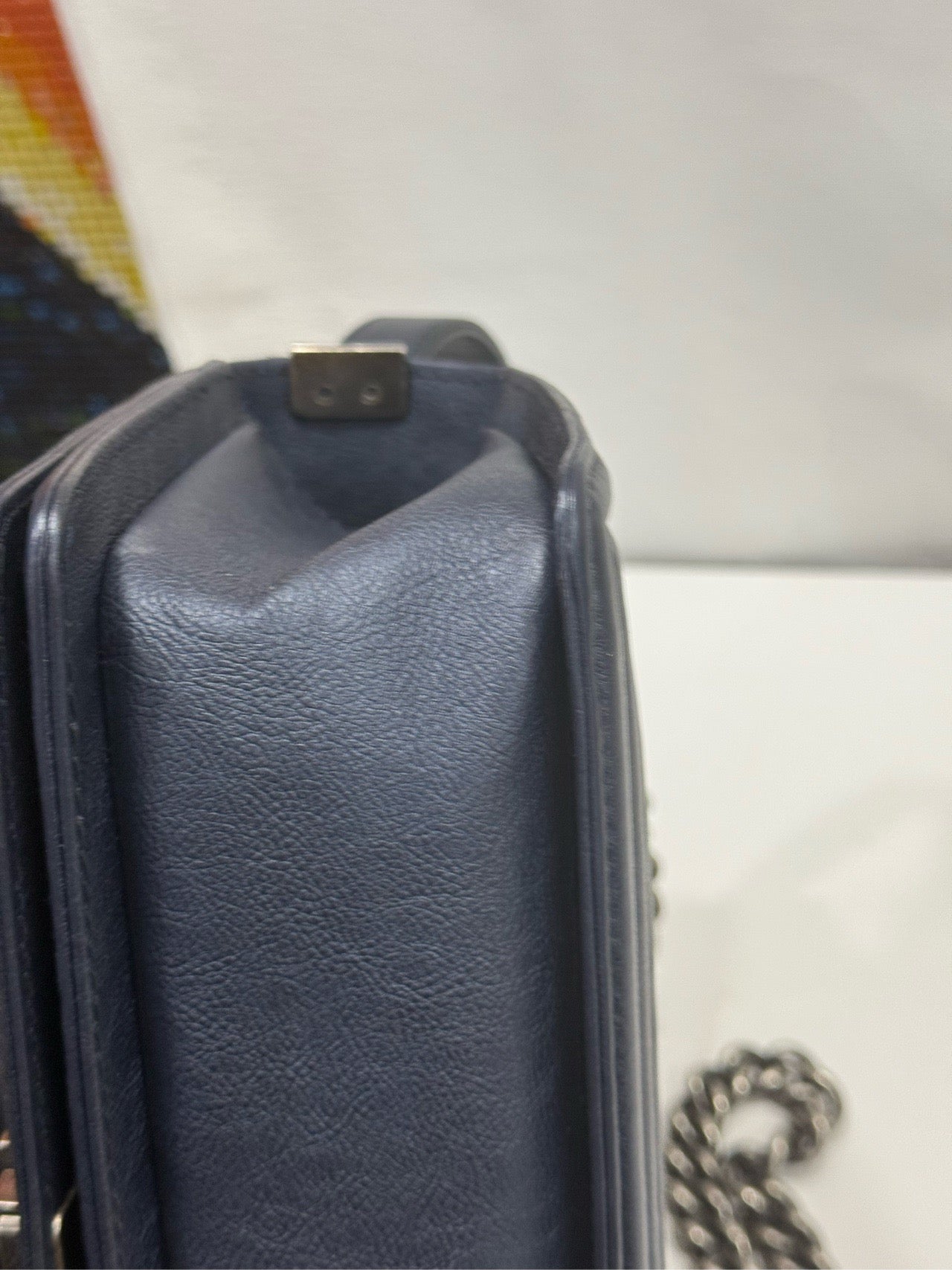 Chanel - Le Boy - Calfskin leather - Blue - (Medium)