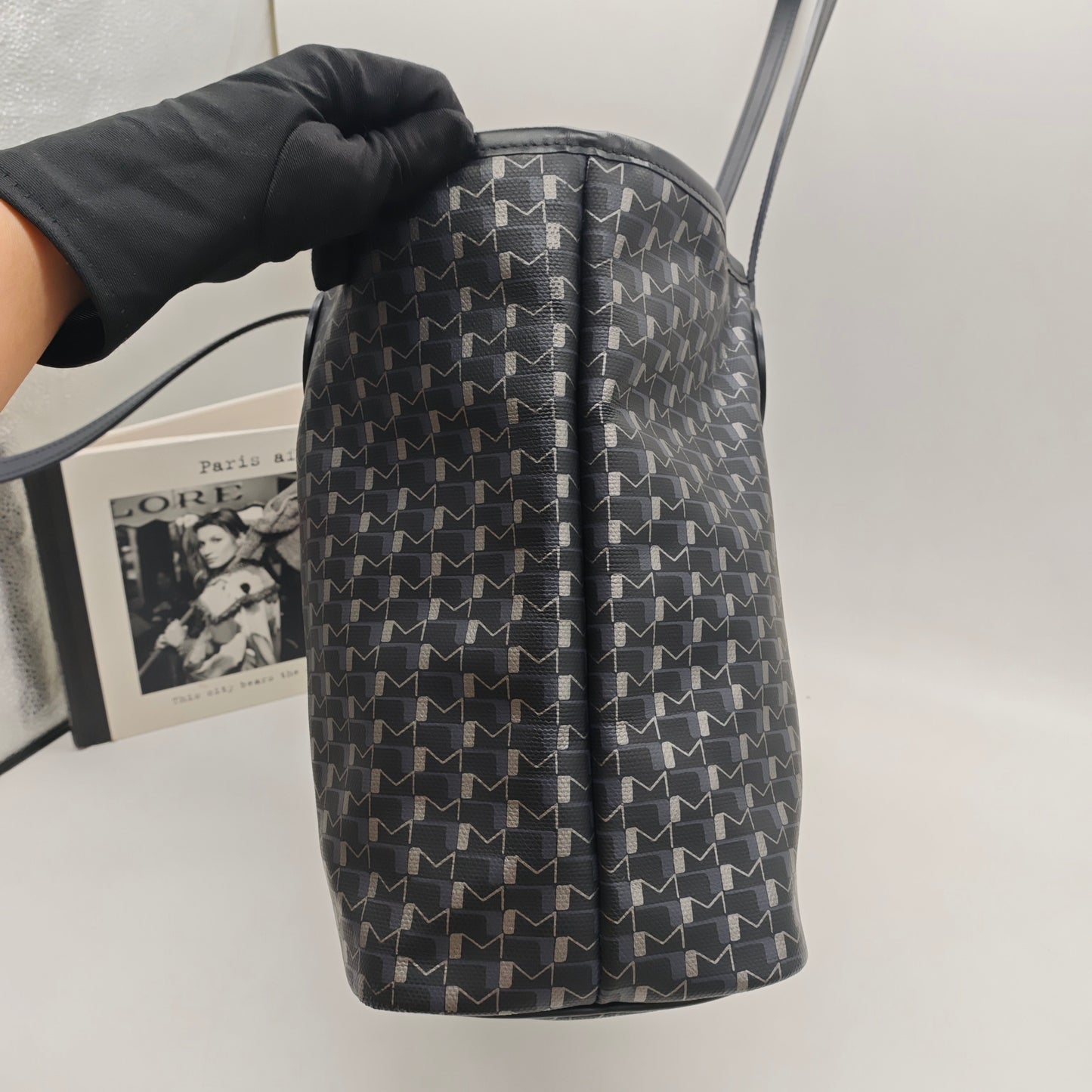 Moynat - Oh! Tote - Coated canvas with leather trim - Black - (Medium)