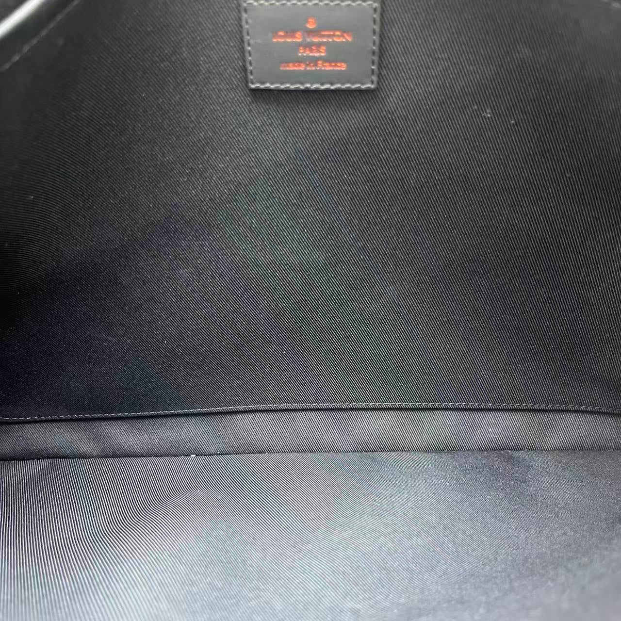 Louis Vuitton - Apollo Clutch Monogram Eclipse 'Pop-Up V' with 'Have a Vuitton Day' - Coated Canvas, Leather trim - Navy - (Large)