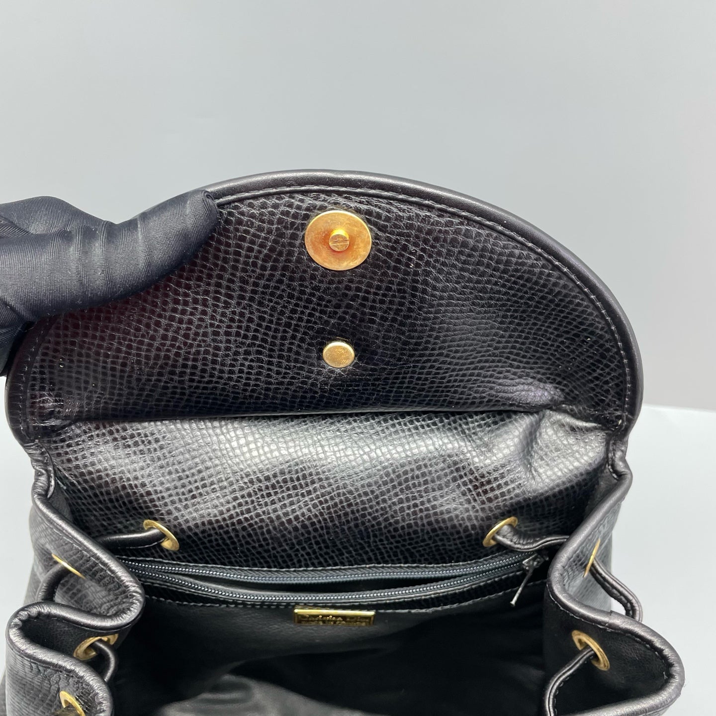 Dior - Vintage CD Coin Backpack - Leather - Black - (medium)