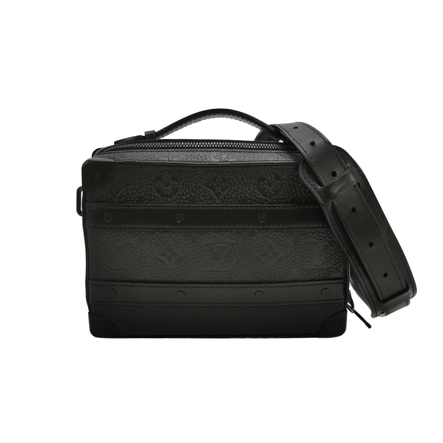 Louis Vuitton - Mini Trunk Messenger - Grained leather - Black - (small)