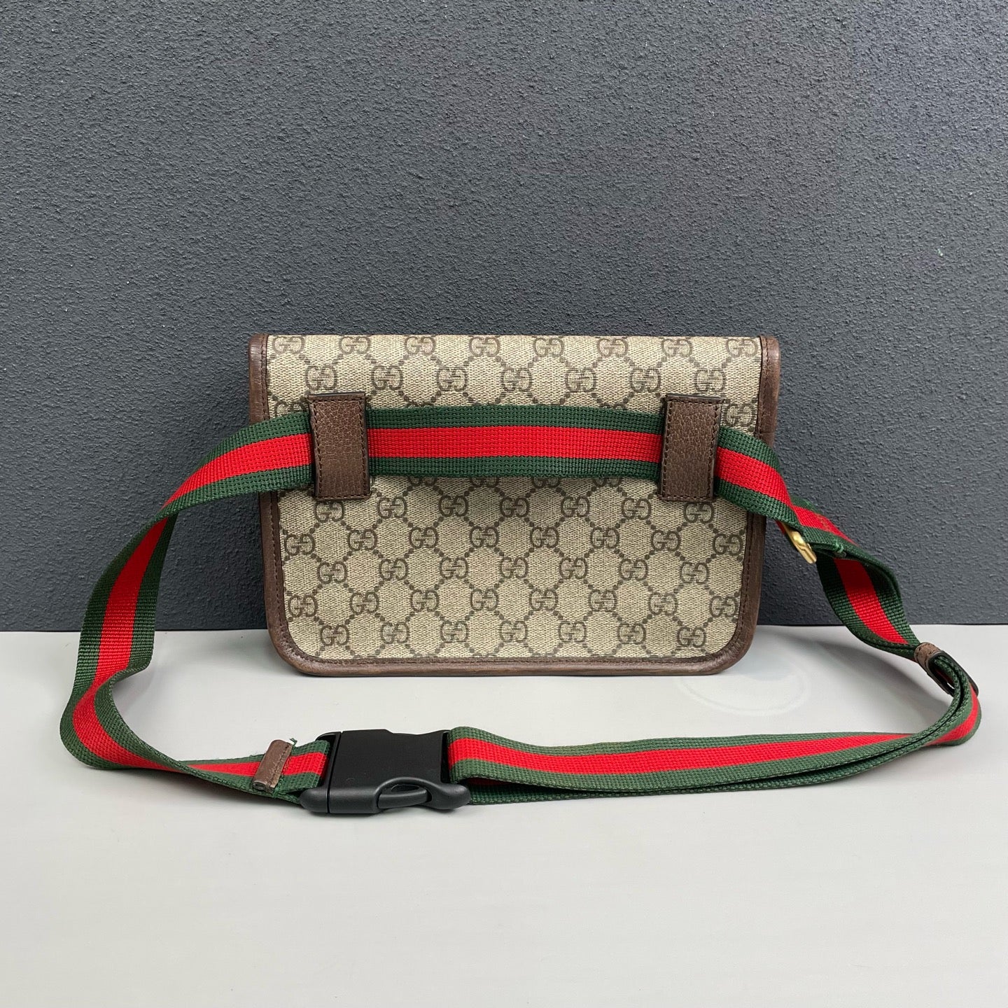 Gucci - Ophidia GG Supreme Tiger Head Belt Bag - GG Supreme coated canvas with leather trim and Web strap - Beige - (medium)