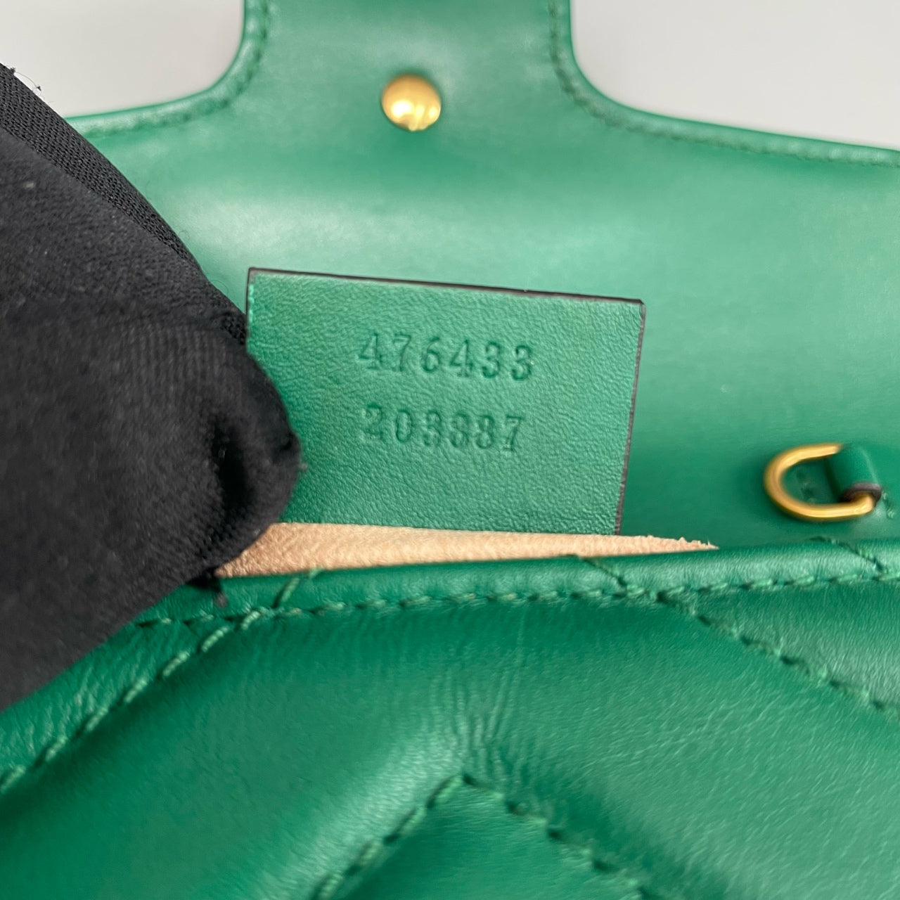 Gucci - GG Marmont Mini Chain Bag - Leather - Green - (mini)