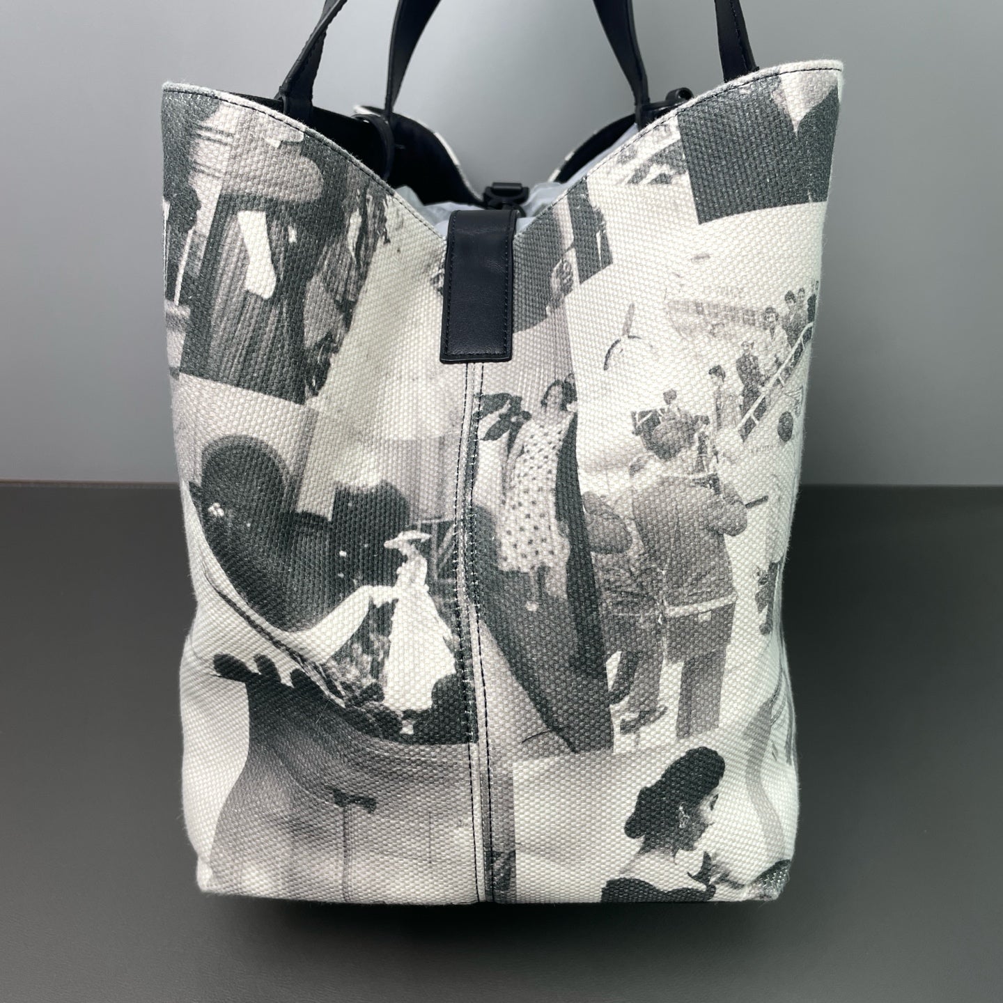 Dior - Toujours Large "Lady Liberty" Handbag - Canvas and Leather - Multicolour (Black, White, Grey) - (Large)