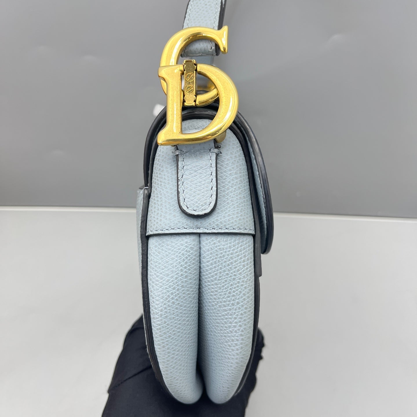 Dior - Saddle Bag - Grained calfskin leather - Blue - (mini)