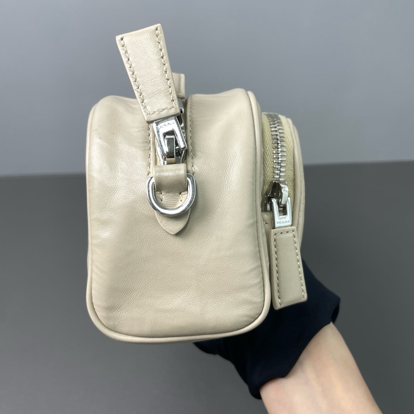 Prada - Runway Crossbody Bag - Lambskin leather - Beige - (mini)
