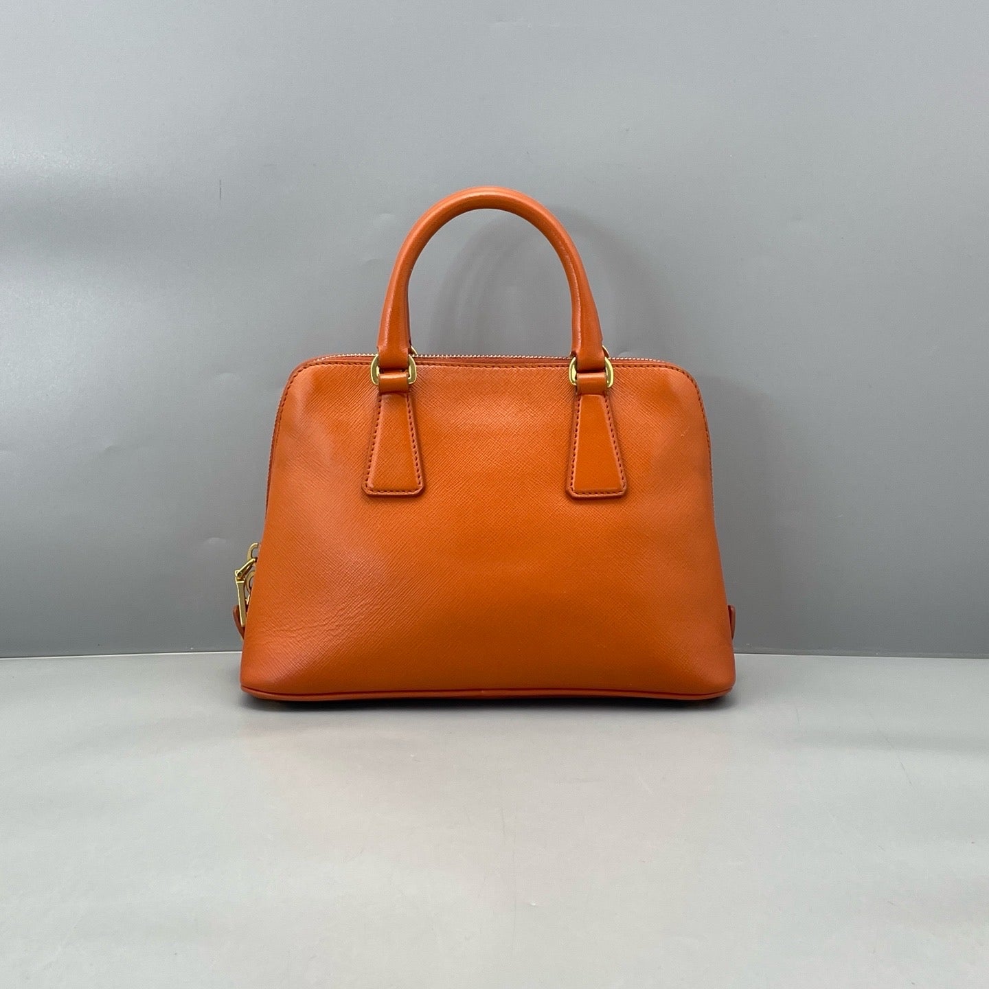 Prada - Saffiano Lux Satchel - Leather - Orange - (small)