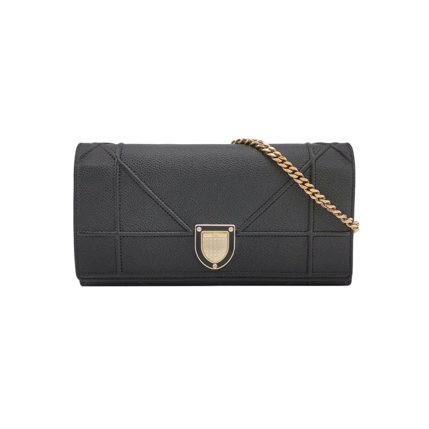 Dior - Diorama Wallet on Chain S0328OVKK M900 - Grained leather - Black - (Small)