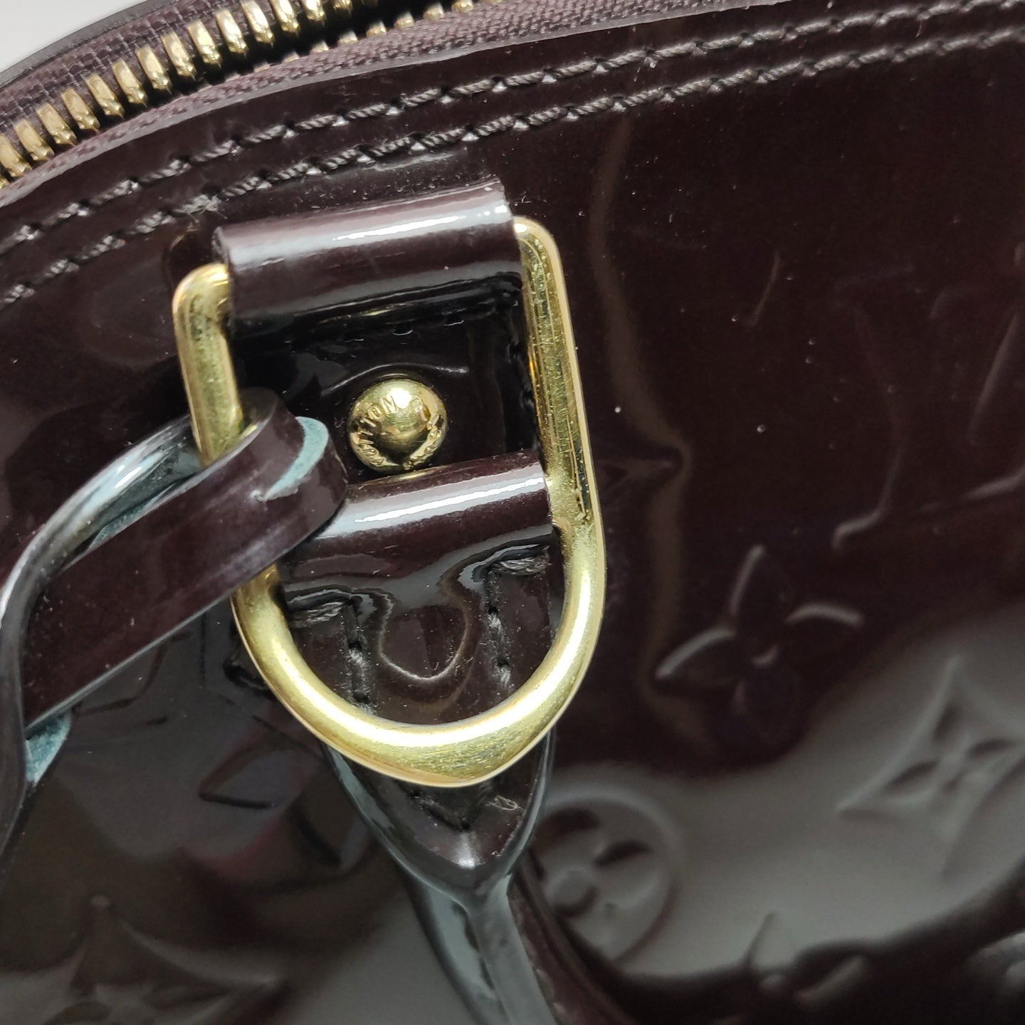 Louis Vuitton - Alma BB - Patent leather - Burgundy - (mini)