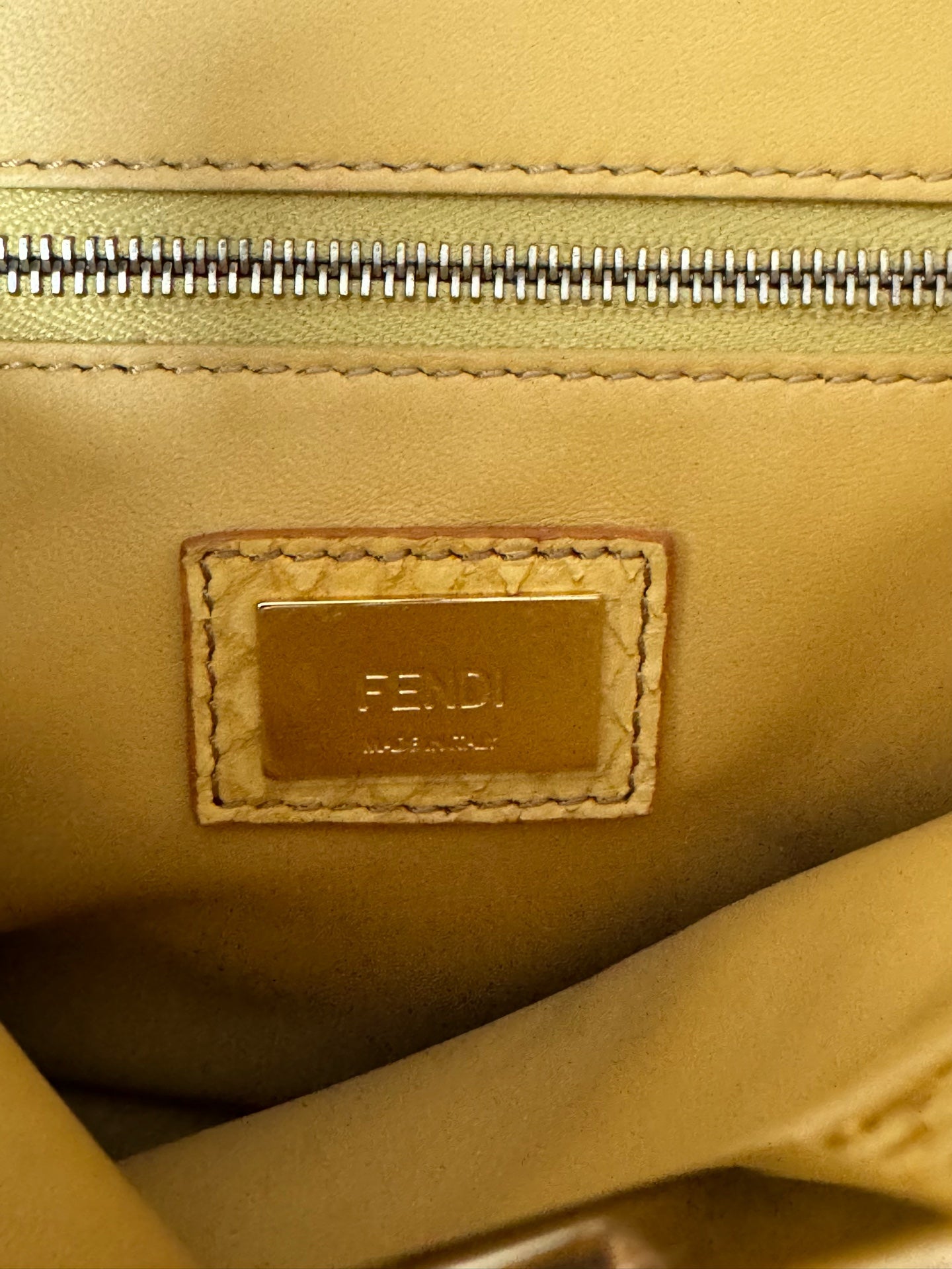 Fendi - Peekaboo Mini - Exotic leathers - Python - Yellow - (mini)