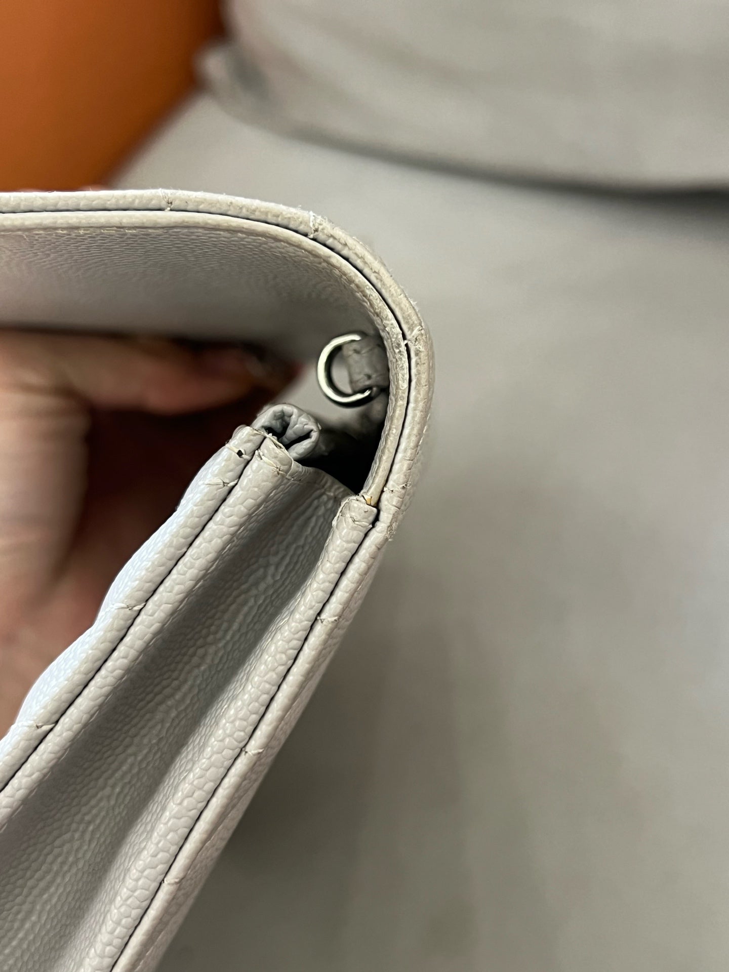 Saint Laurent - Envelope Wallet on Chain (WOC) - Leather - Grey - (mini)