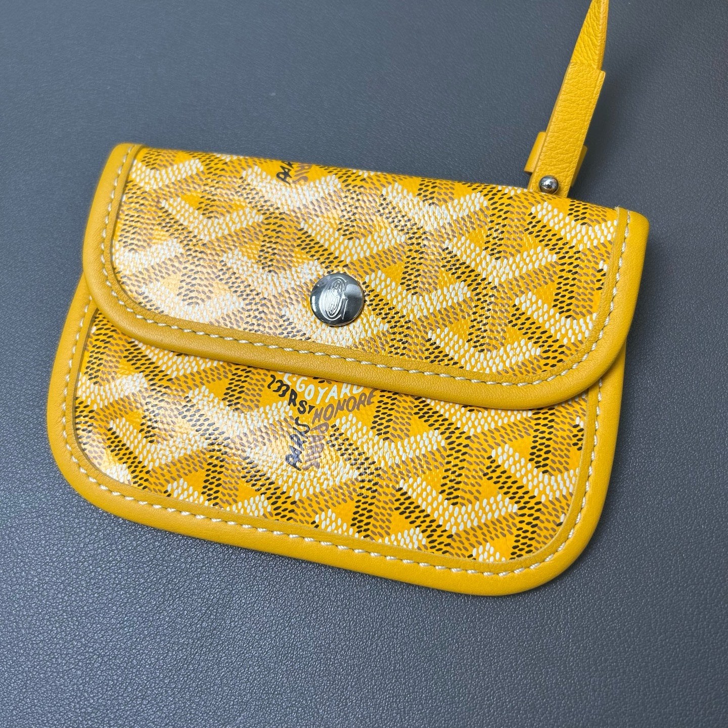 Goyard - Anjou Mini Reversible Tote - Goyardine canvas with leather trim - Yellow - (mini)