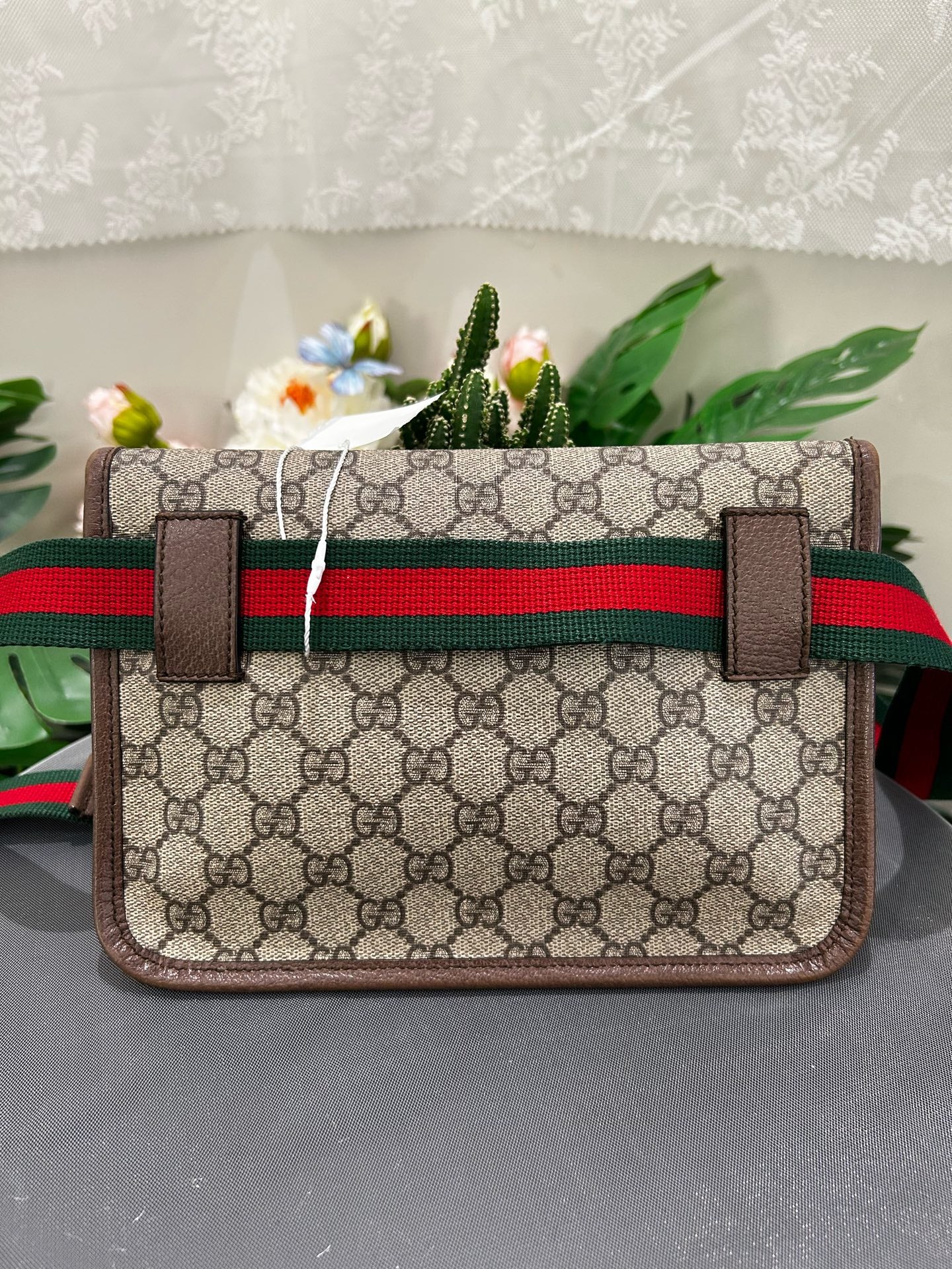 Gucci - Tiger Head Belt Bag - GG Supreme canvas with leather trim - Brown - (medium)