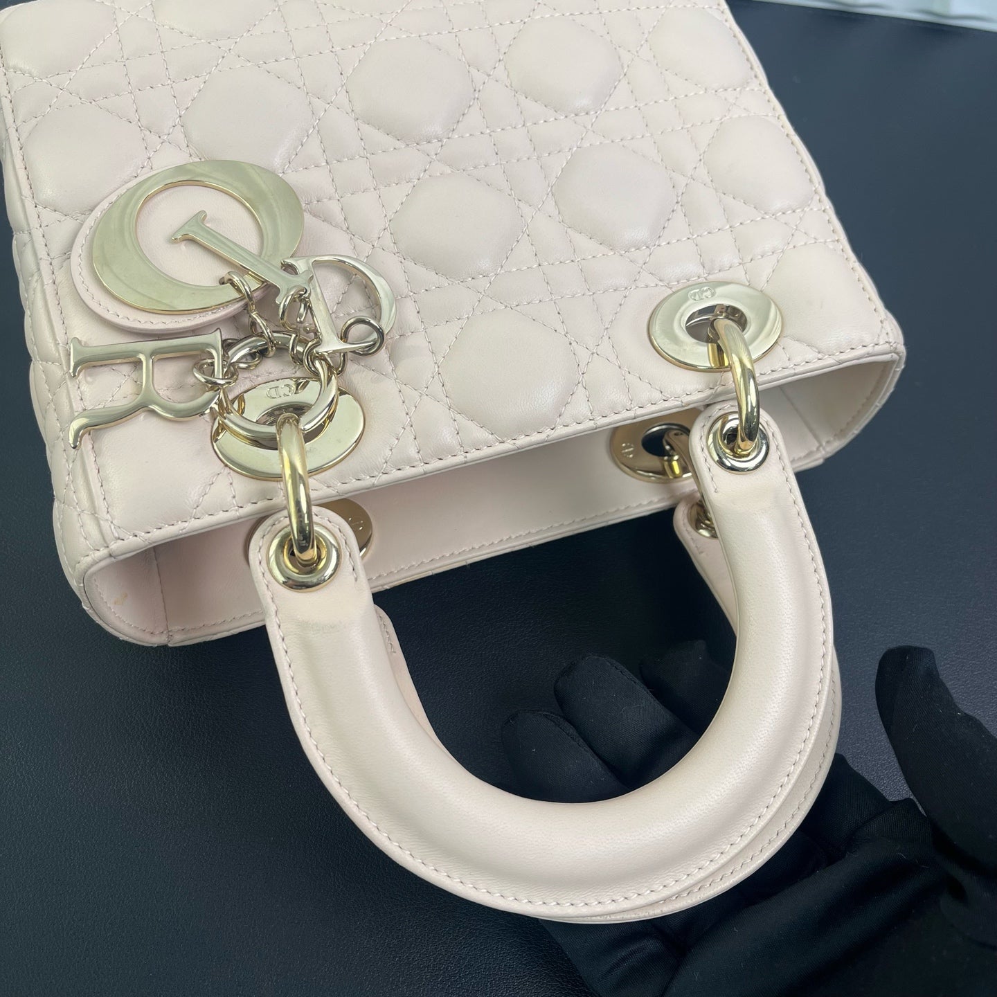 Dior - Lady Dior Small - Lambskin leather - Pink - (Small)