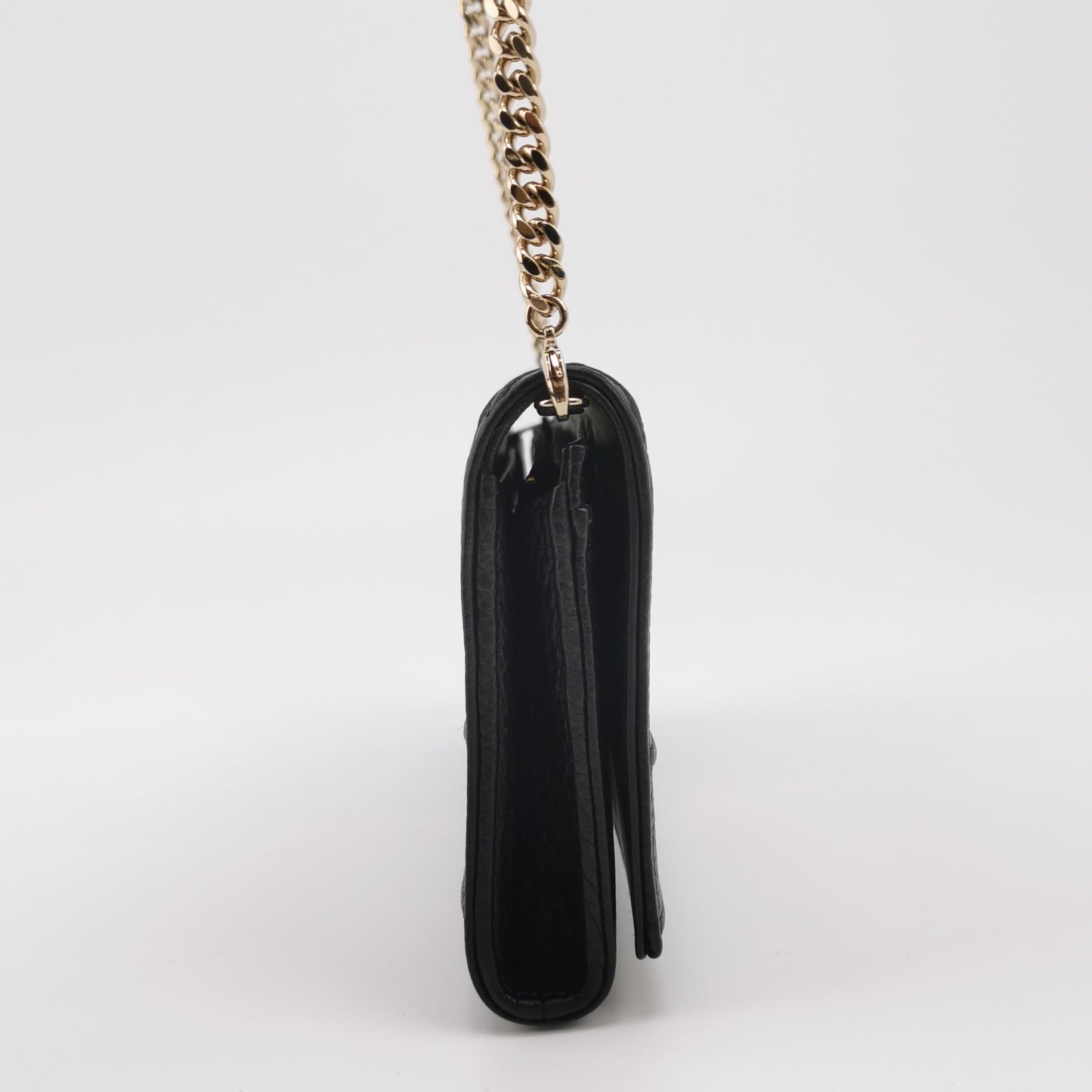 Dior - Diorama Chain Wallet - Leather - Black - (mini)