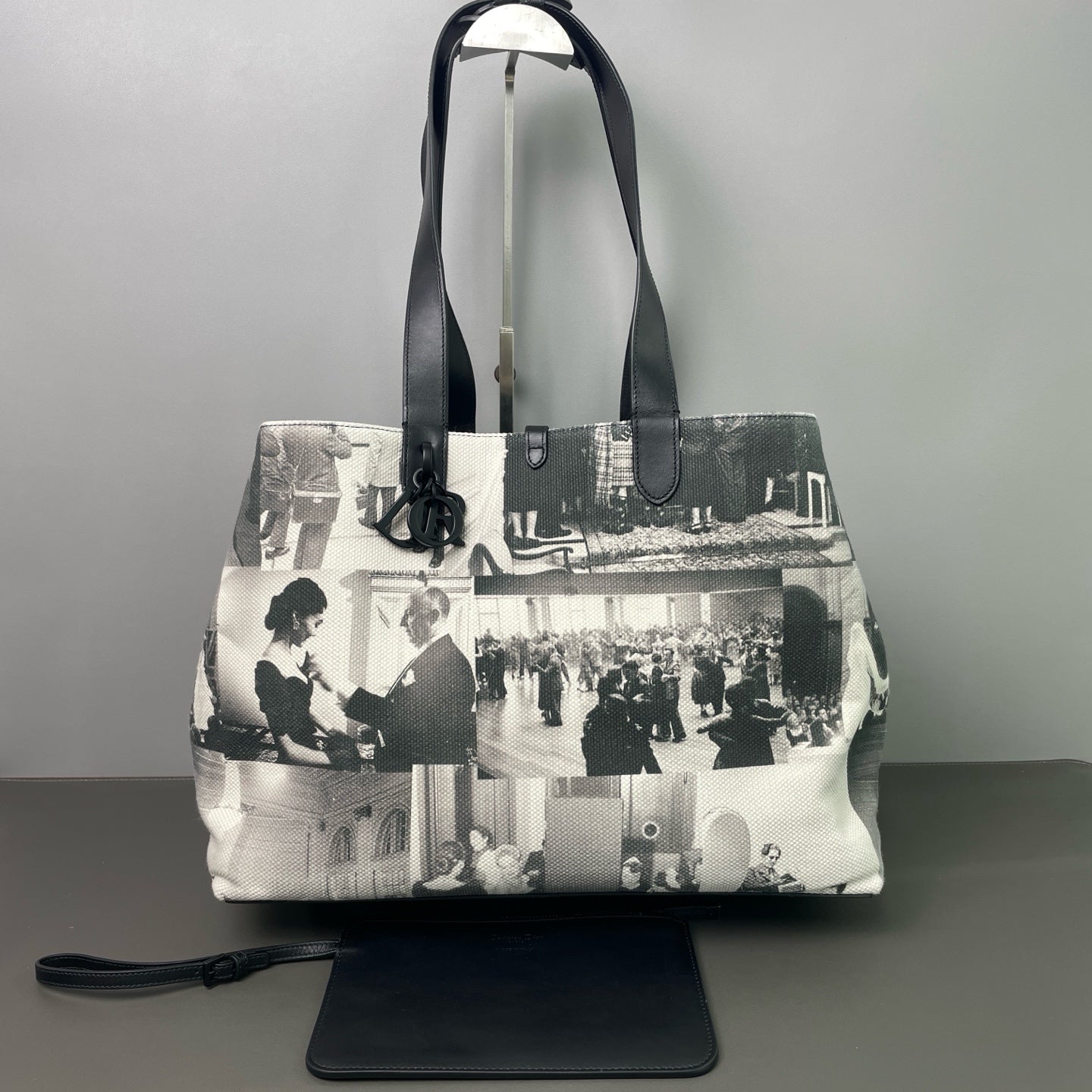Dior - Toujours Large "Lady Liberty" Handbag - Canvas and Leather - Multicolour (Black, White, Grey) - (Large)