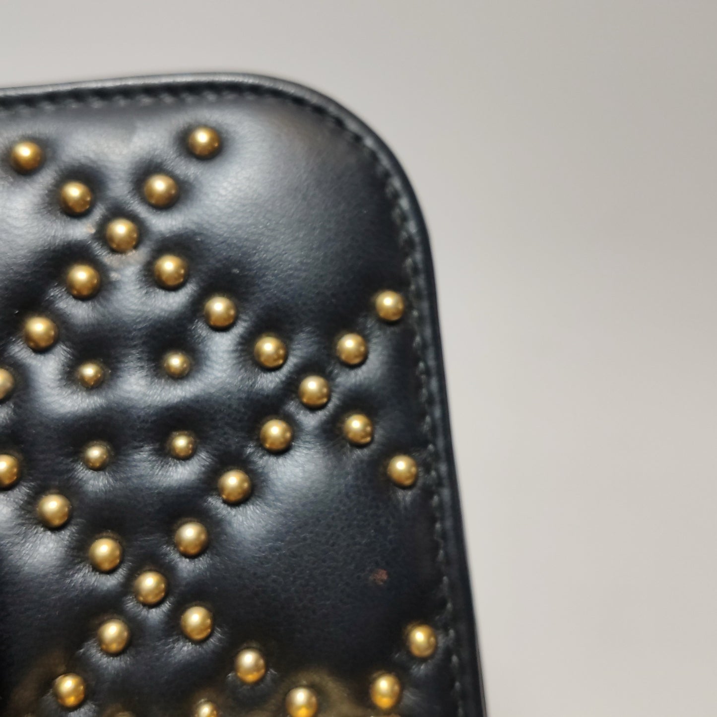 Dior - Studded Flap Bag - Leather - Black - (mini)