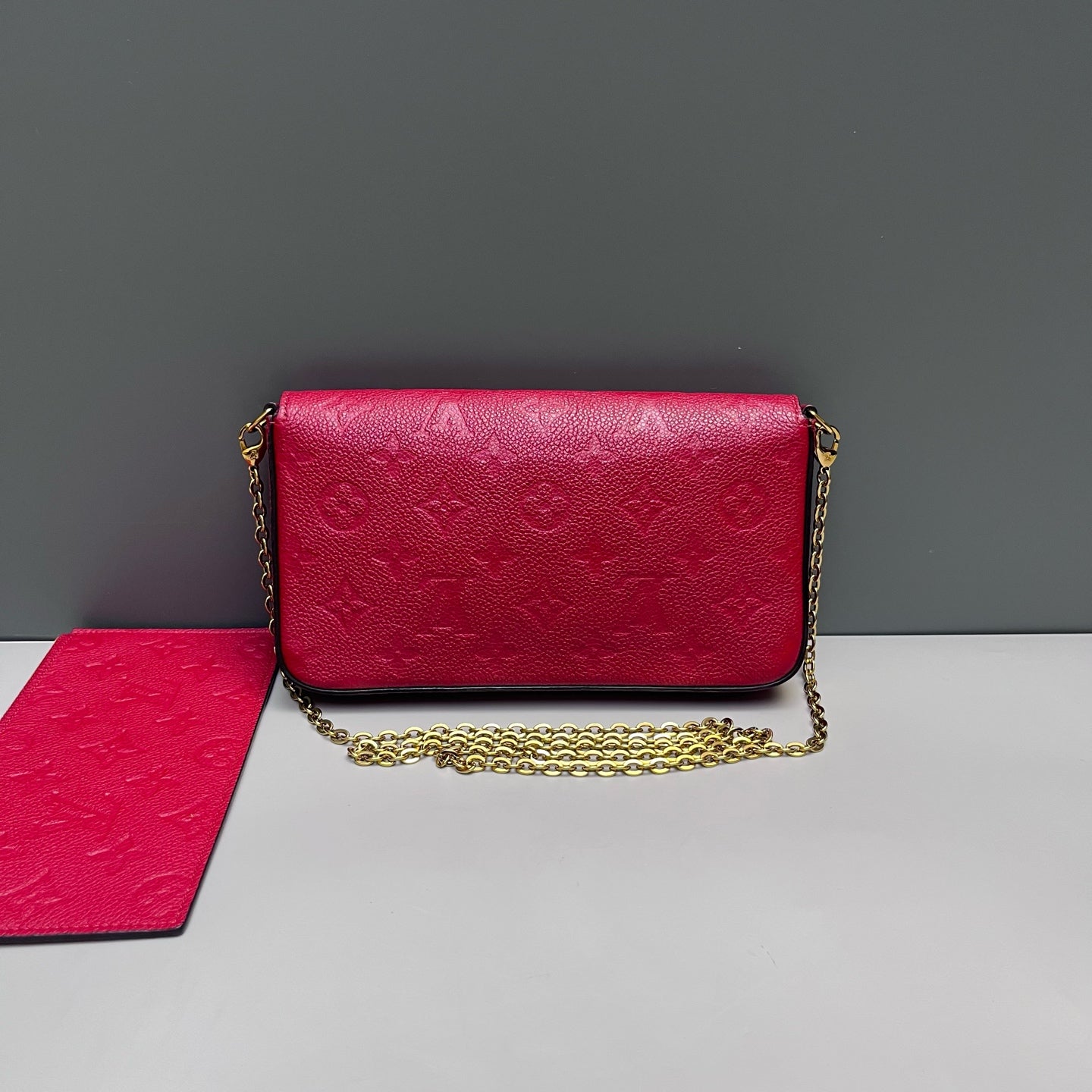 Louis Vuitton - Félicie Pochette - Monogram Empreinte leather - Red - (mini)