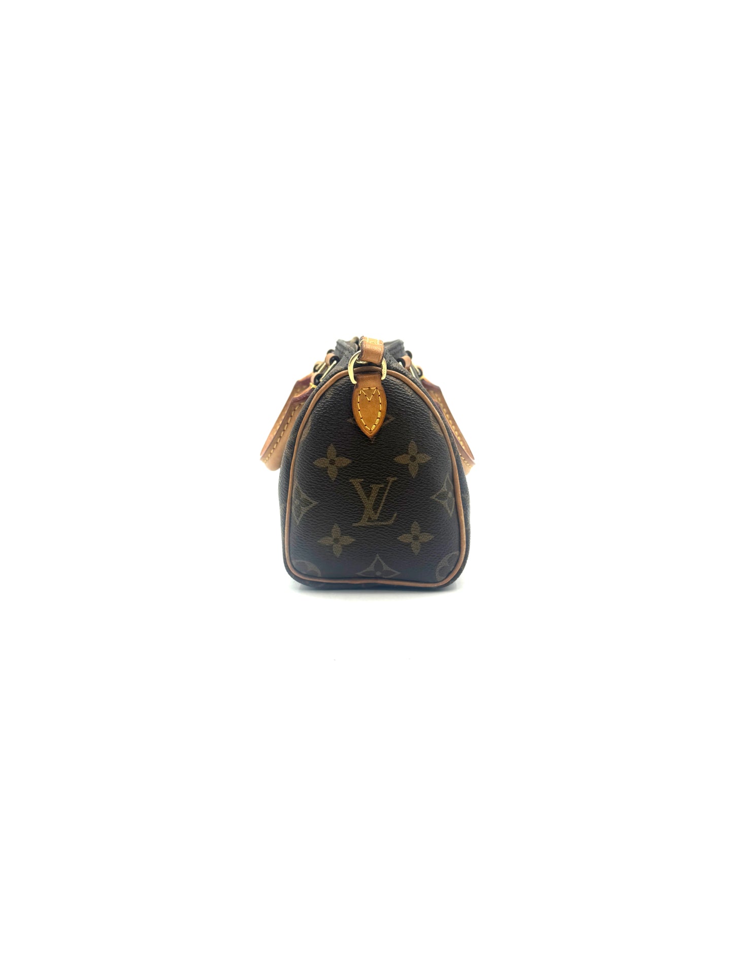 Louis Vuitton - Nano Speedy - Monogram coated canvas with natural cowhide leather trim - Brown - (Mini)