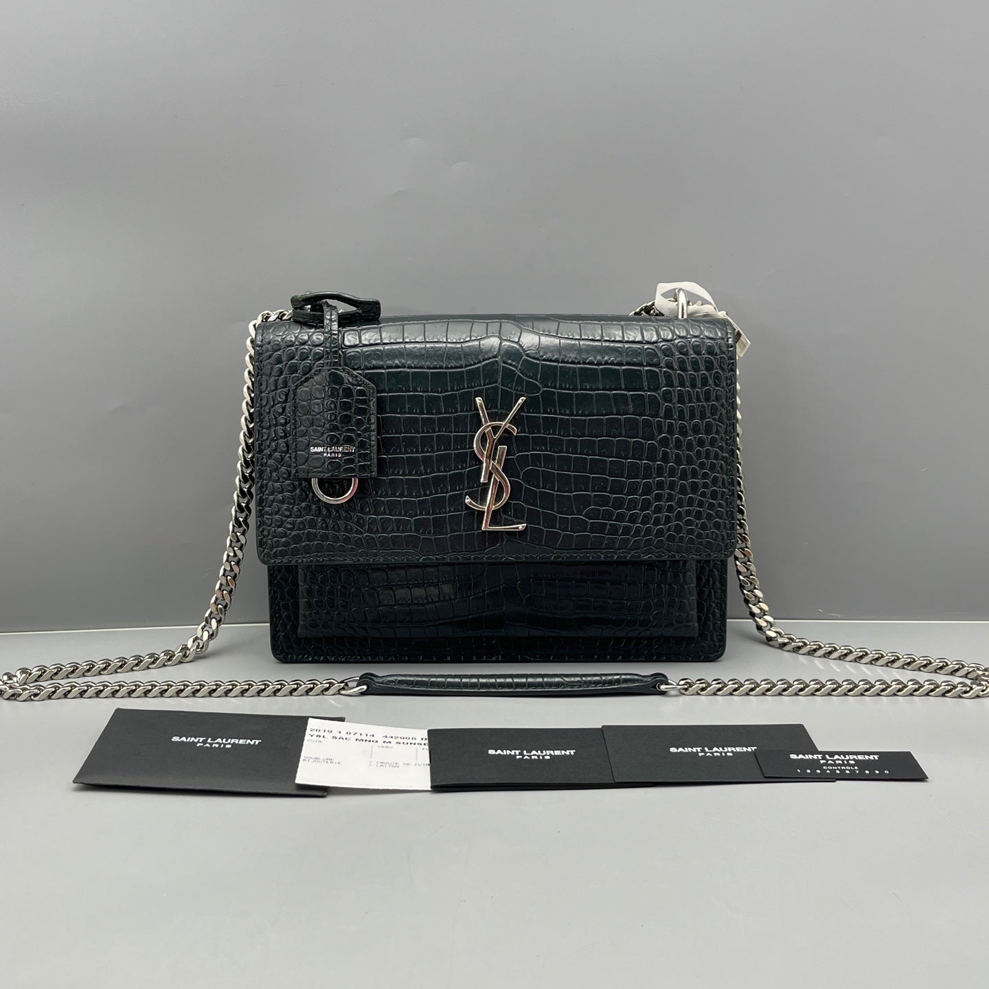 Saint Laurent - Sunset - Leather - Green - (medium)