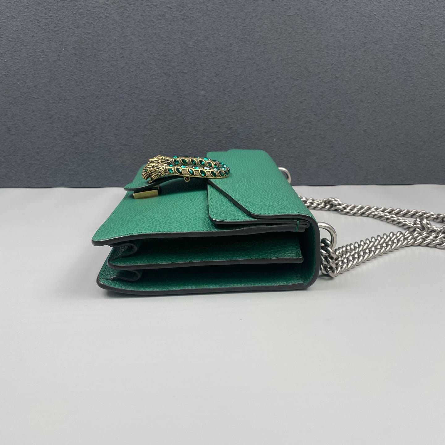 Gucci - Dionysus Shoulder Bag - Grained leather - Green - (medium)
