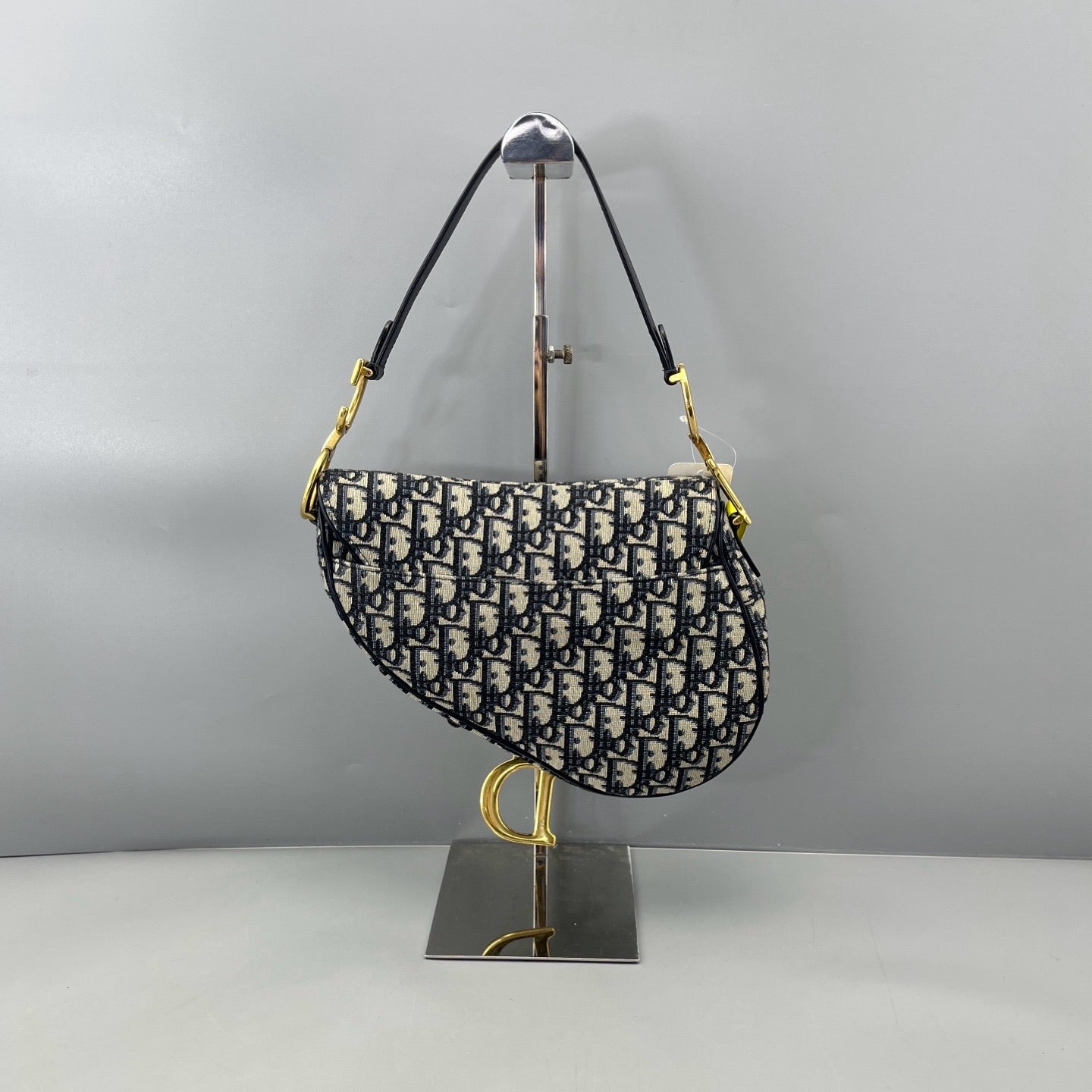 Dior - Saddle Bag - Dior Oblique Jacquard Canvas with Leather trim - Blue - (Medium)