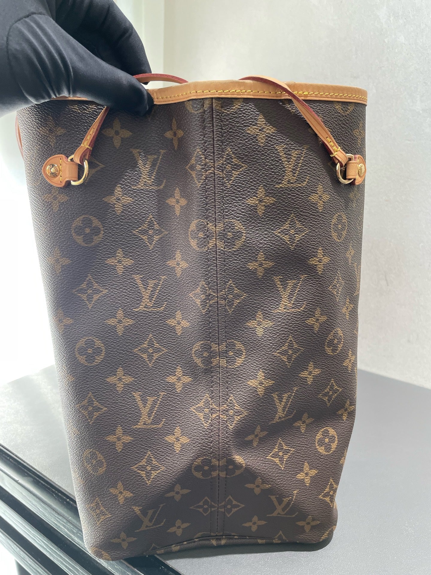 Louis Vuitton - Neverfull GM - Monogram coated canvas with natural cowhide leather trim - Brown - (Large)