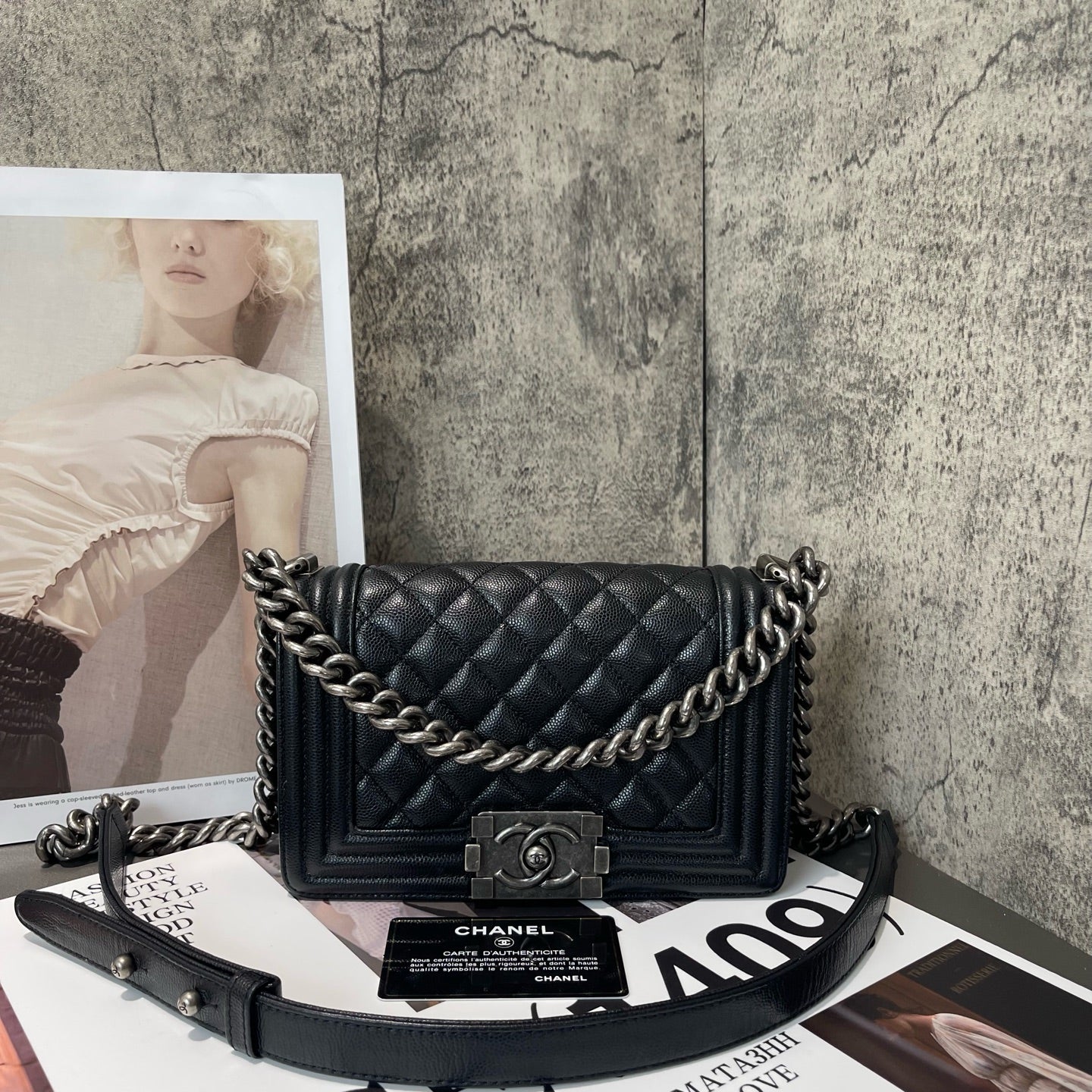 Chanel - Boy Bag Small - Caviar leather - Black - (small)