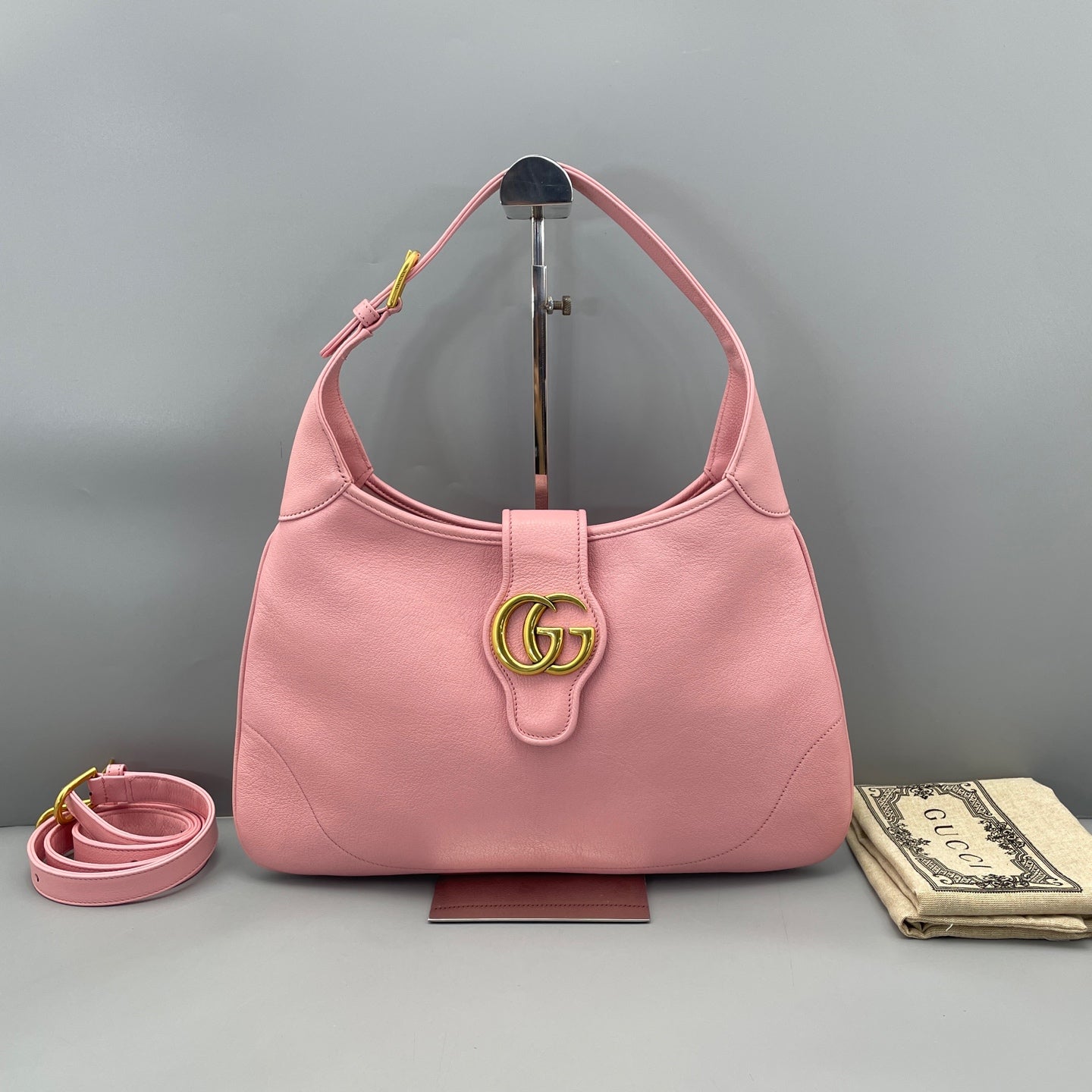 Gucci - Jackie 1961 Crescent Shoulder Bag - Leather - Pink - (medium)