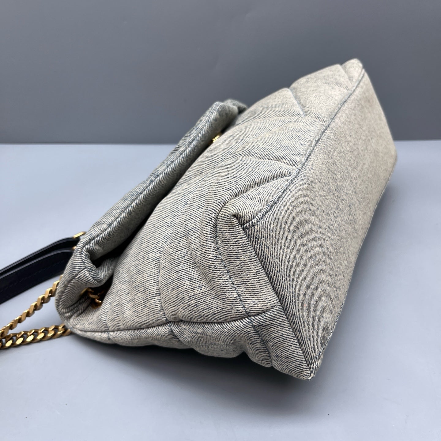 Saint Laurent - Loulou Puffer Bag - Denim - Blue - (Small)