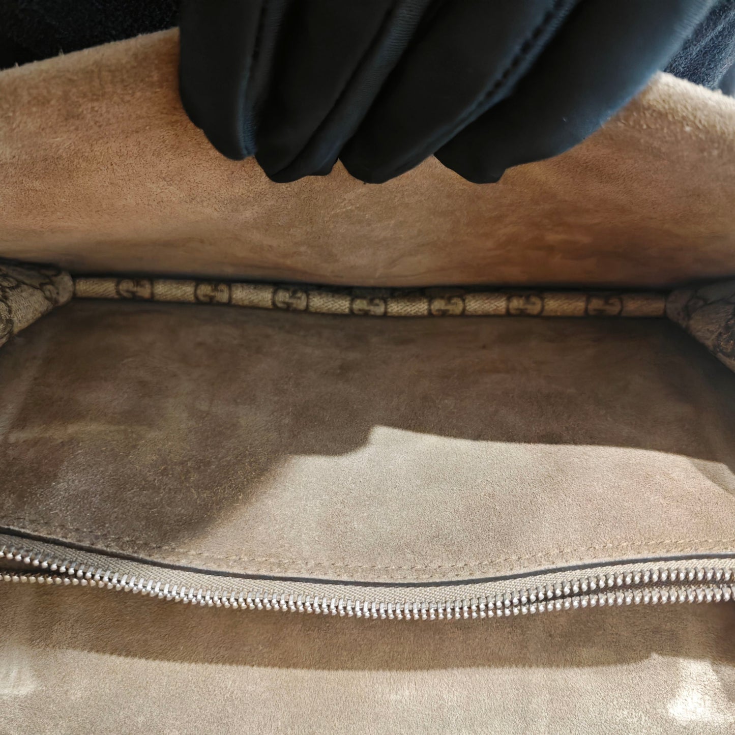 Gucci - Dionysus Shoulder Bag - GG Supreme canvas with suede and leather trim - Beige - (Medium)