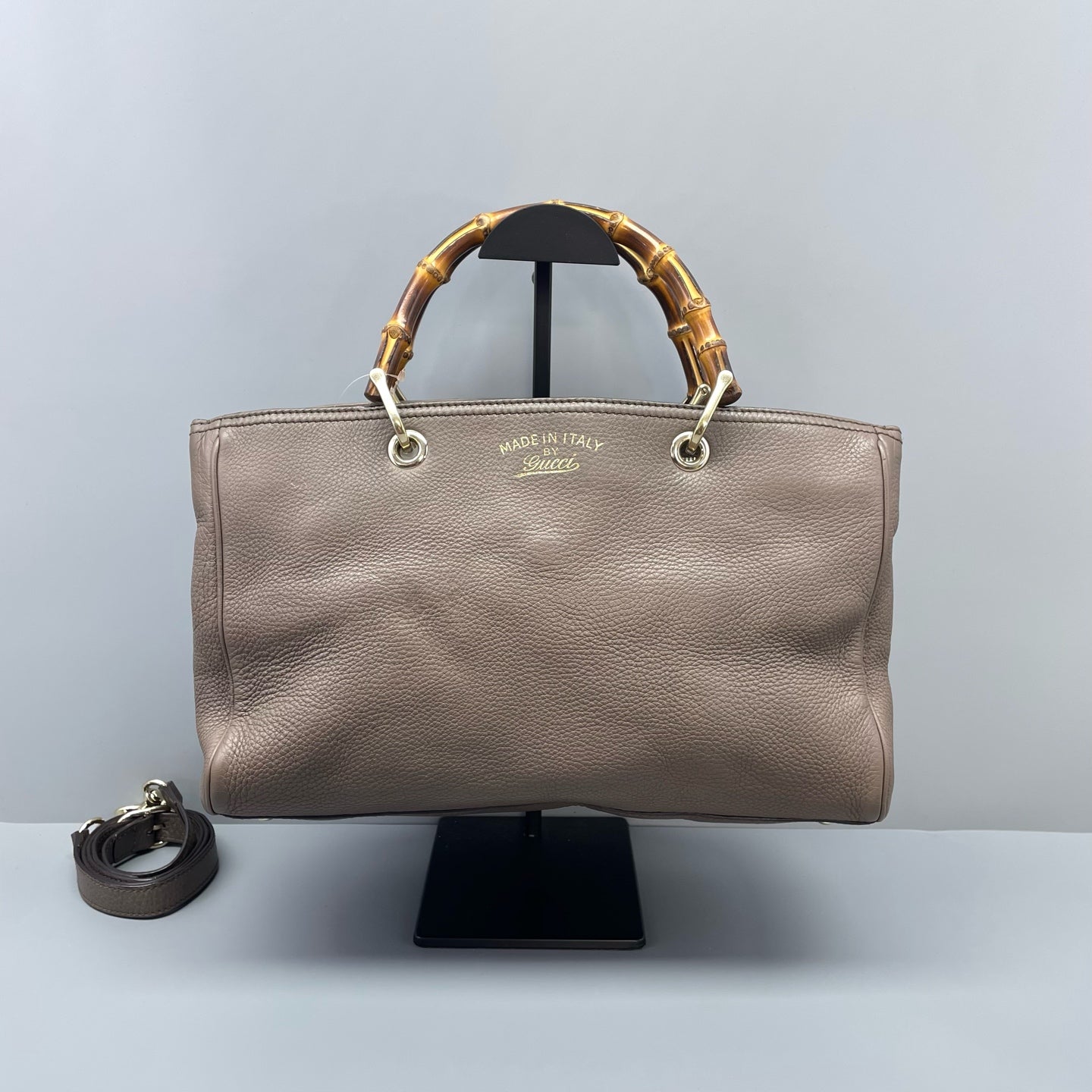 Gucci - Bamboo Tote Bag 322112 - Leather - Grey - (Medium)