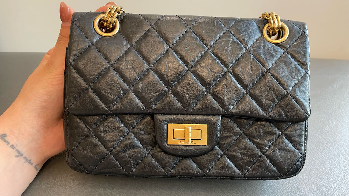 Chanel - 2.55 Reissue Mini - Aged calfskin leather - Black - (mini)