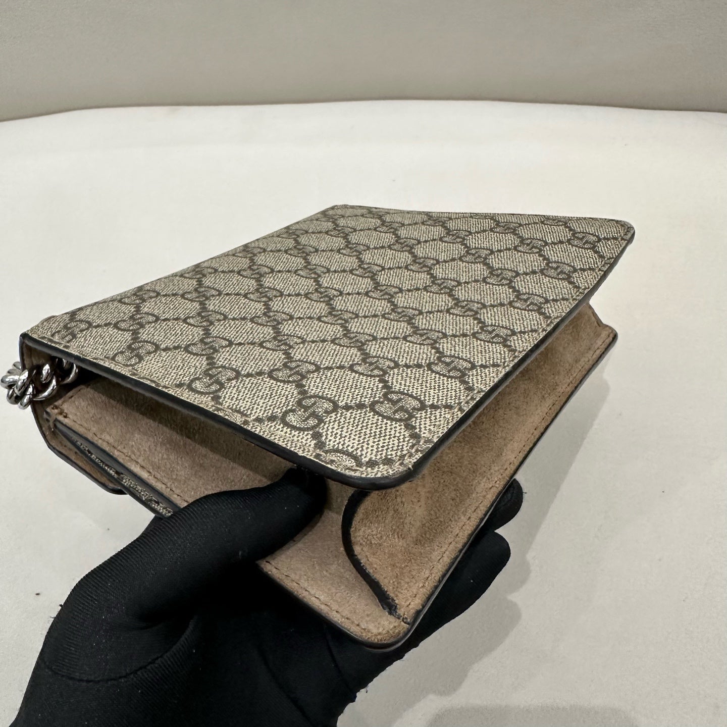 Gucci - Dionysus Super Mini Bag - GG Supreme coated canvas with suede trim - Beige - (super mini)