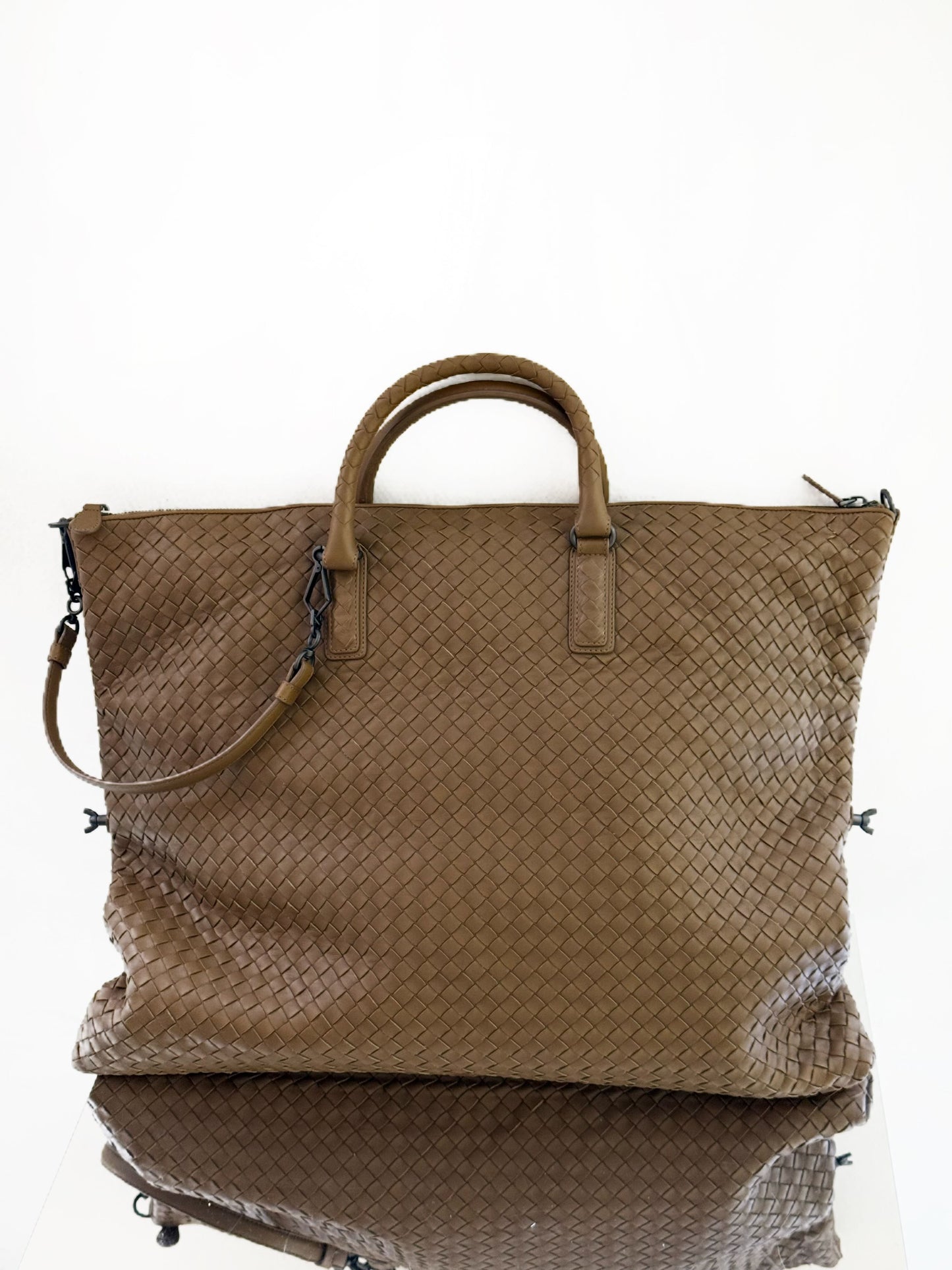Bottega Veneta - Intrecciato Transformer Tote Bag - Leather - Brown - (large)