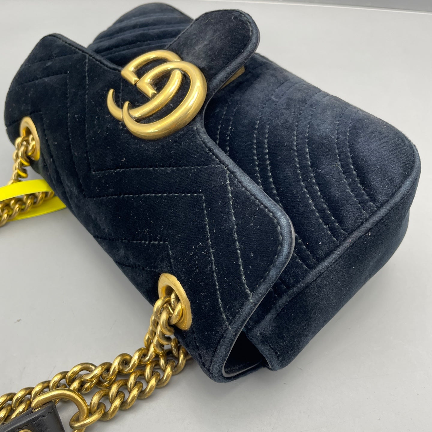 Gucci - GG Marmont Matelassé Mini Bag - Velvet - Black - (mini)