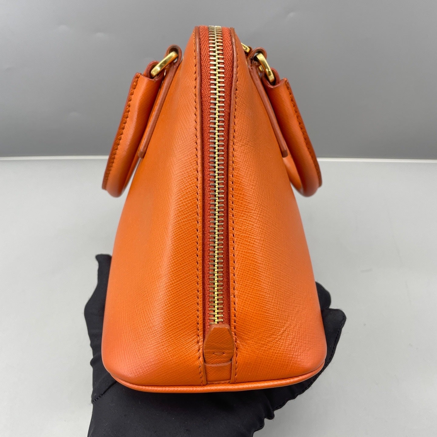 Prada - Saffiano Lux Satchel - Leather - Orange - (small)
