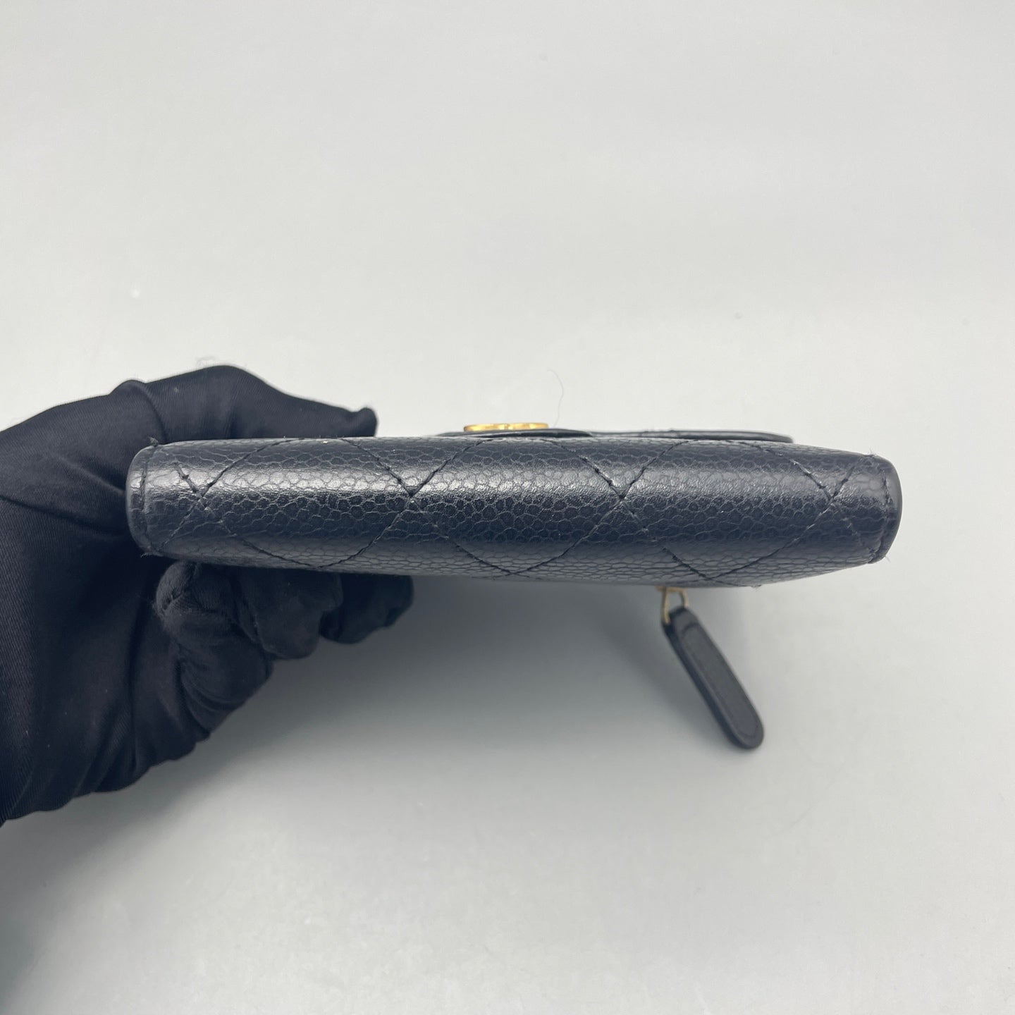Chanel - Classic Flap Trifold Wallet A6988 - Caviar leather - Black - (Small)