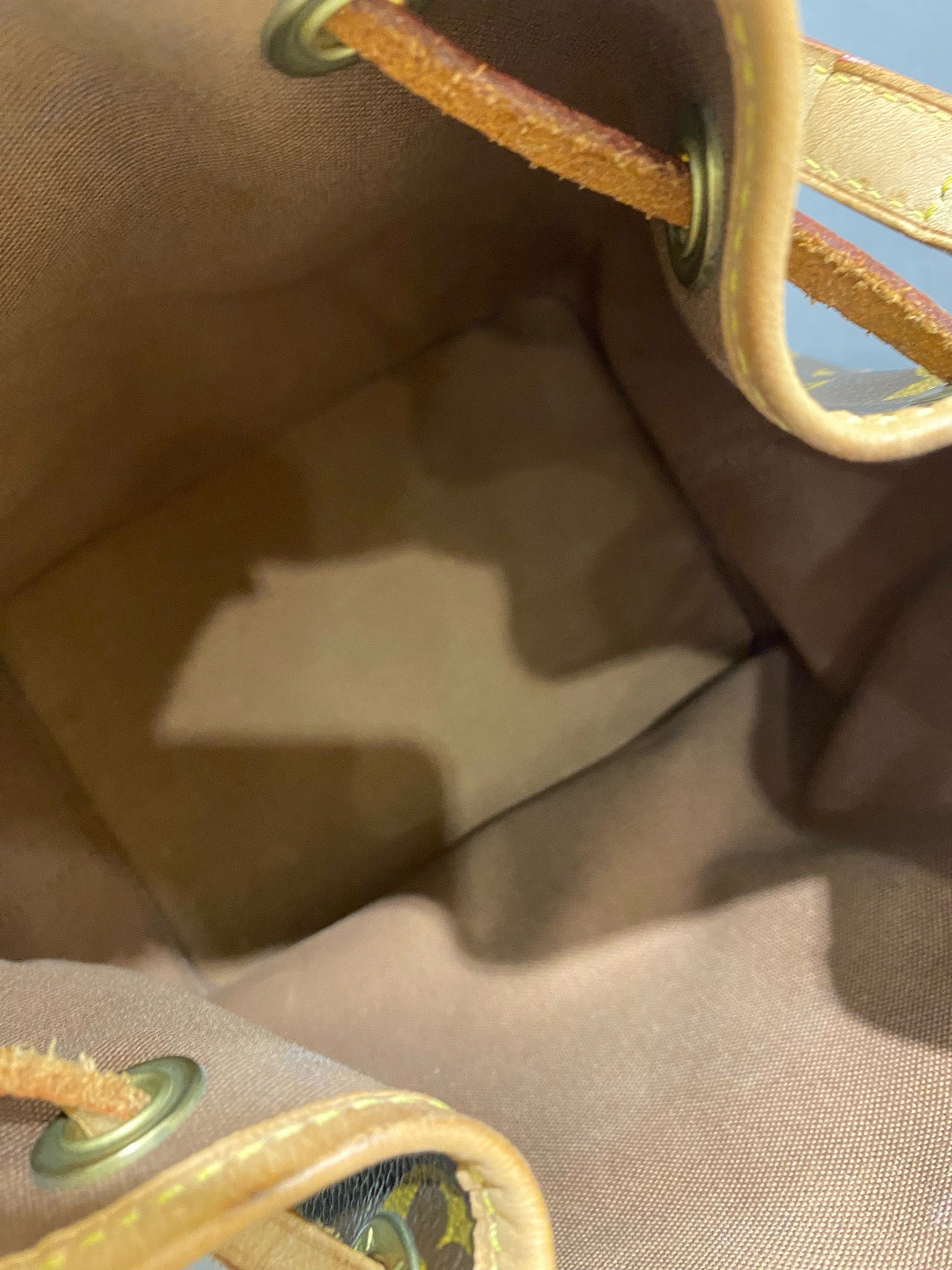Louis Vuitton - Mini Noé - Monogram coated canvas with natural cowhide leather (Vachetta) trim - Brown - (mini)