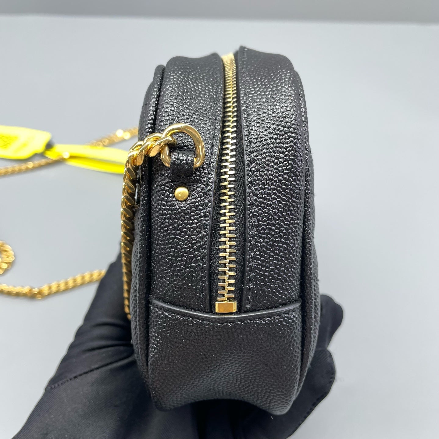 Saint Laurent - Lou Camera Bag - Grained Calfskin Leather - Black with Gold-Tone Hardware - (mini)