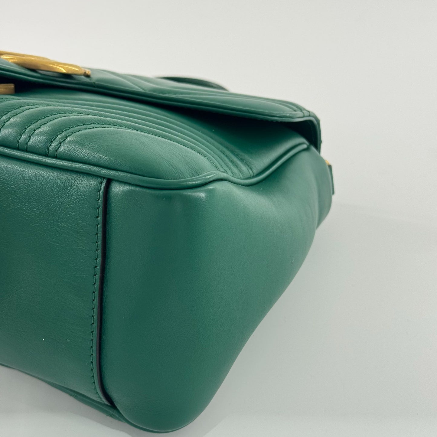 Gucci - Marmont Top Handle - Leather - Green - (medium)
