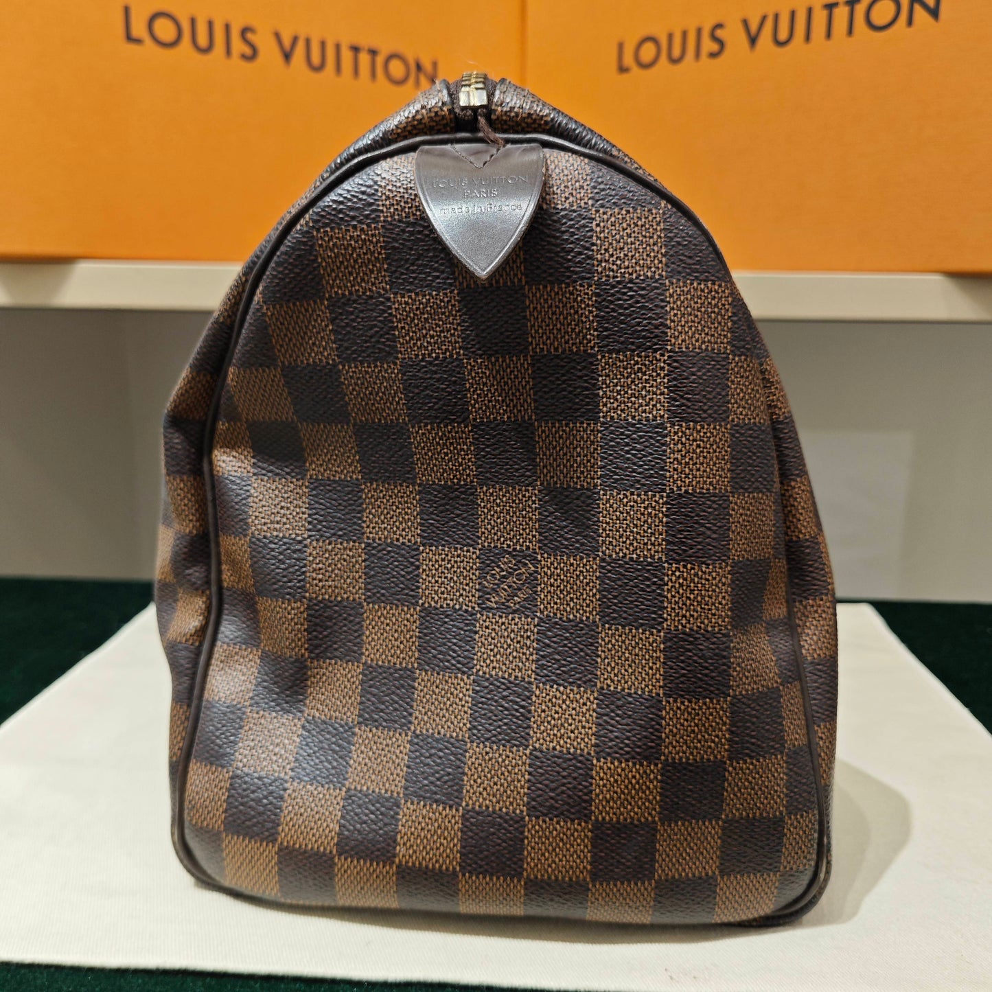 Louis Vuitton - Speedy 30 - Damier Ebene coated canvas with leather trim - Brown - (medium)