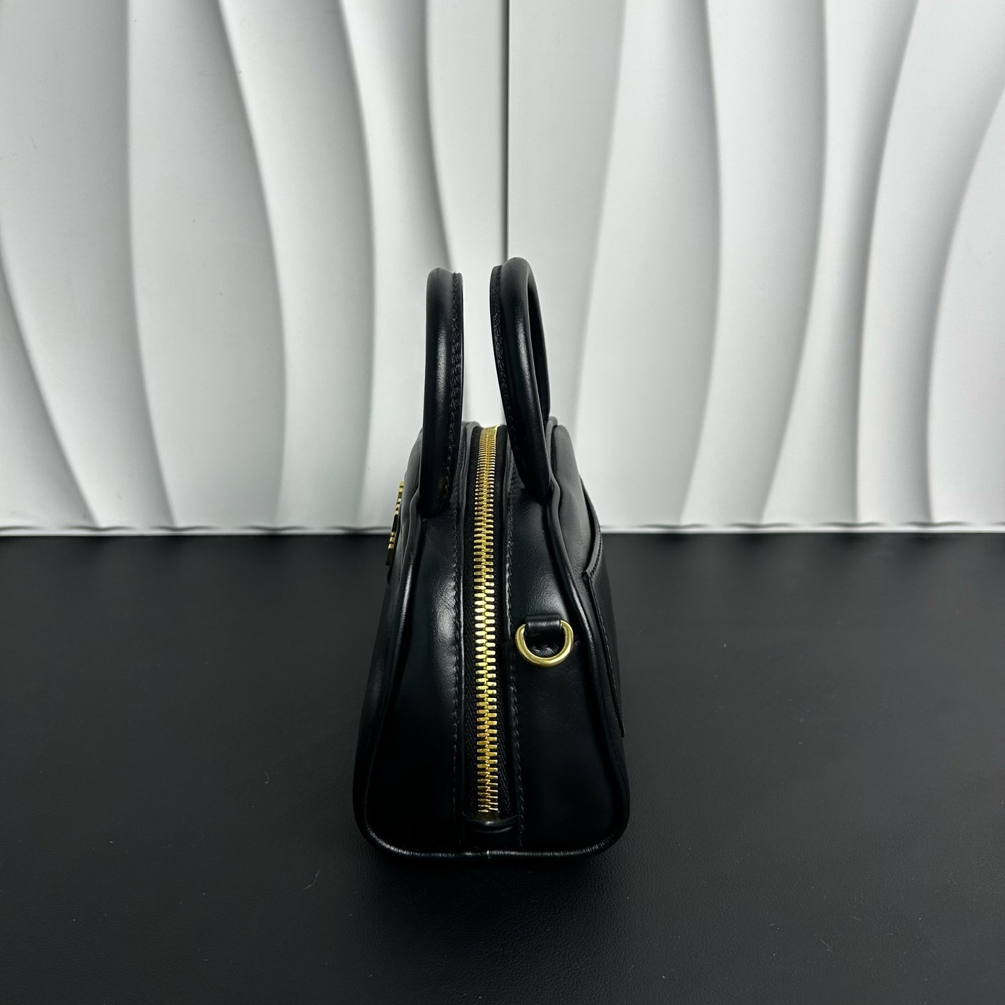 Miu Miu - Bowling Handbag - Leather - Black - (mini)