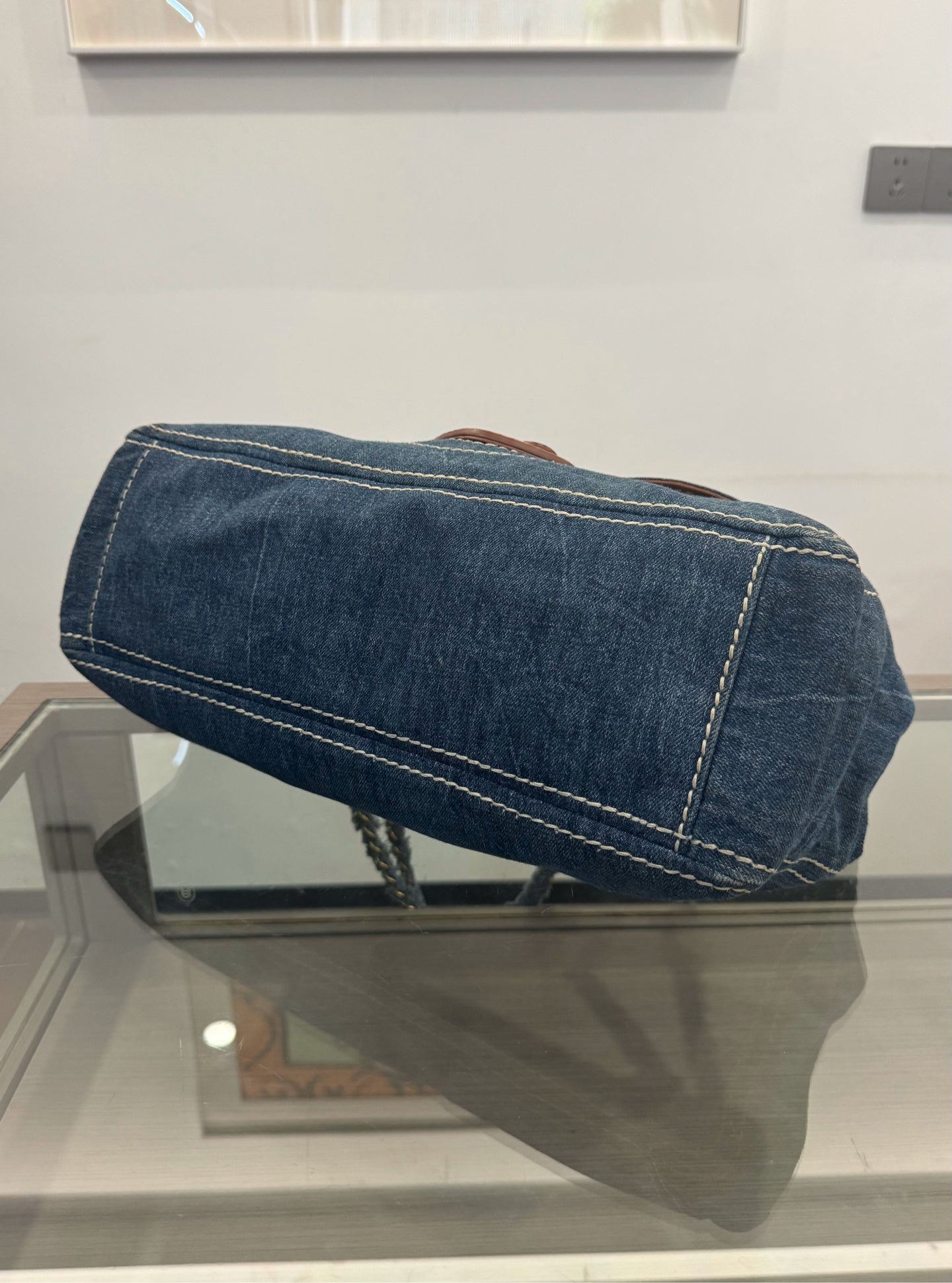 Prada - Wanderer Shoulder Bag - Denim - Blue - (medium)