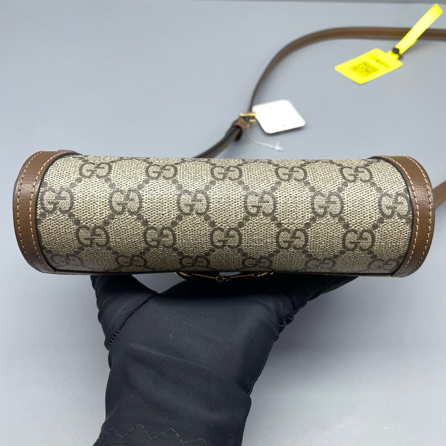Gucci - Horsebit 1955 Mini Bag - GG Supreme canvas with leather trim - Brown - (mini)