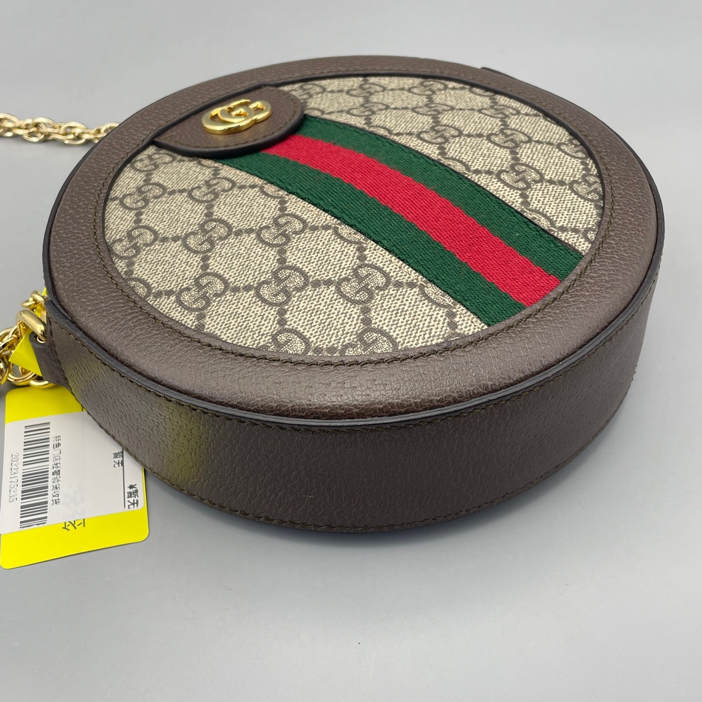 Gucci - Ophidia Round Mini Bag - GG Supreme canvas with leather trim - Brown - (mini)