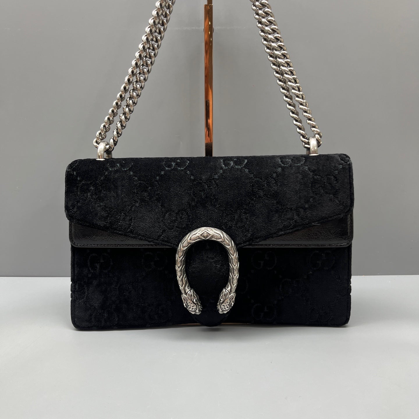 Gucci - Dionysus Chain Bag - Velvet - Black - (Medium)