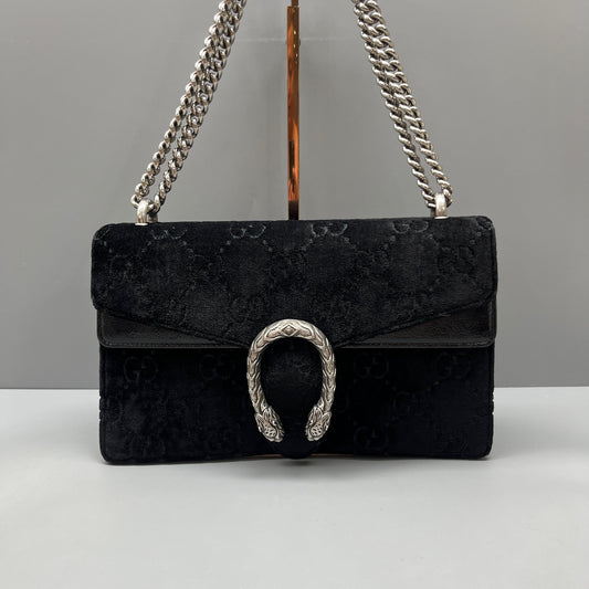 Gucci - Dionysus Chain Bag - Velvet - Black - (Medium)