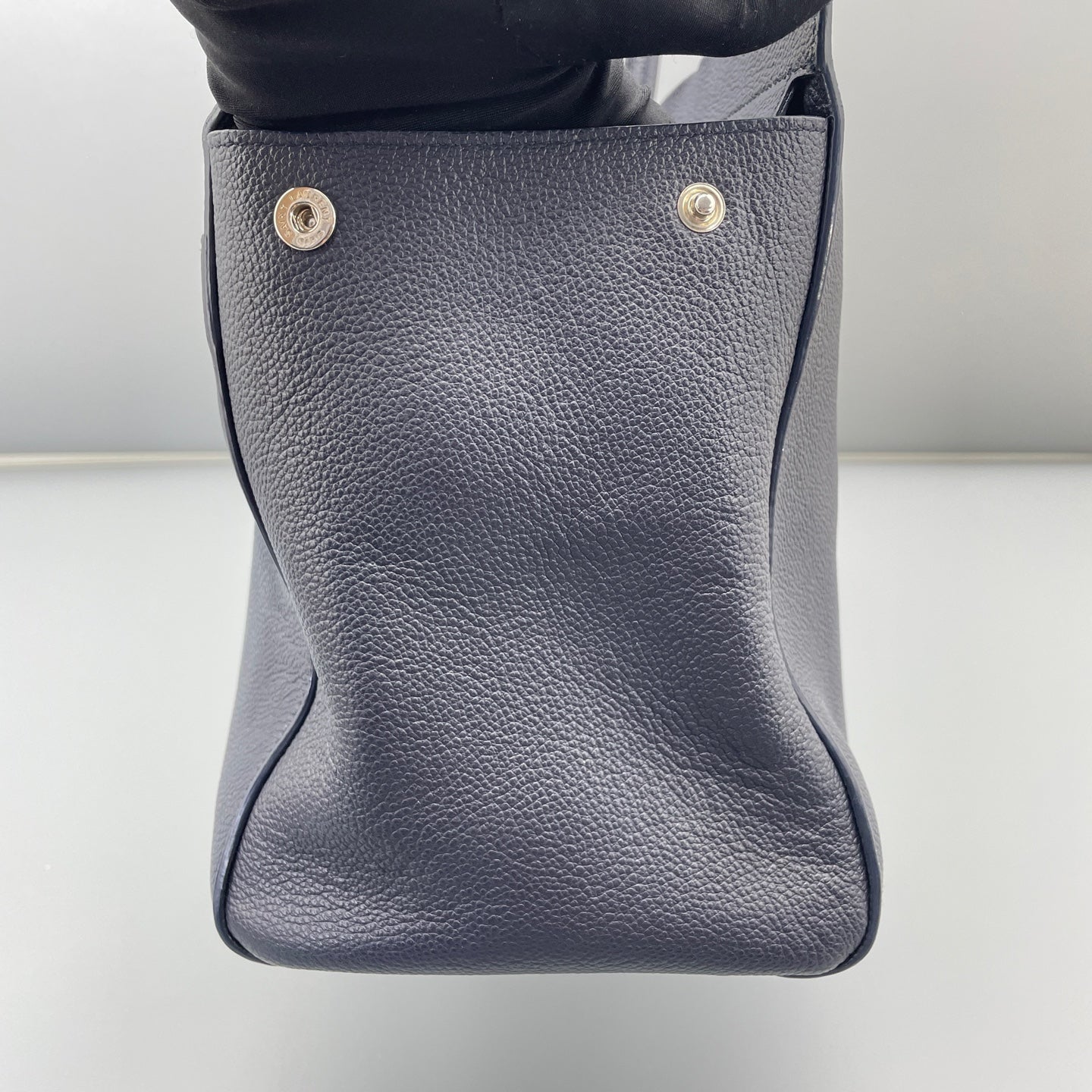 Saint Laurent - Shopping Tote Bag - Pebbled leather - Navy - (large)