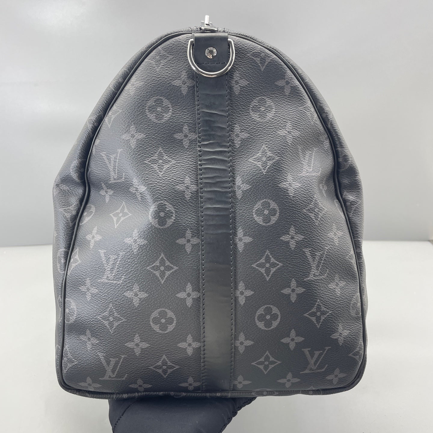 Louis Vuitton - Keepall Bandouliere 55 - Monogram Eclipse coated canvas with leather trim - Black - (Large)
